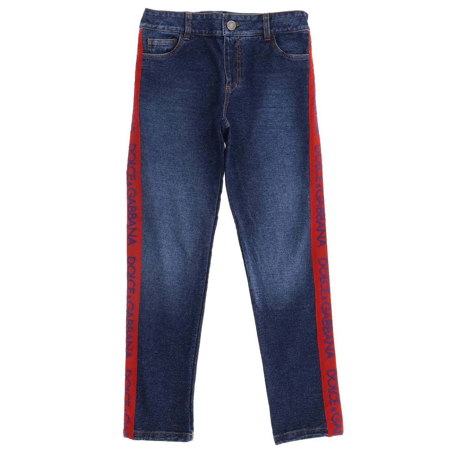 Jeans in con bande logate Giglio.com Abbigliamento Pantaloni e jeans Jeans 