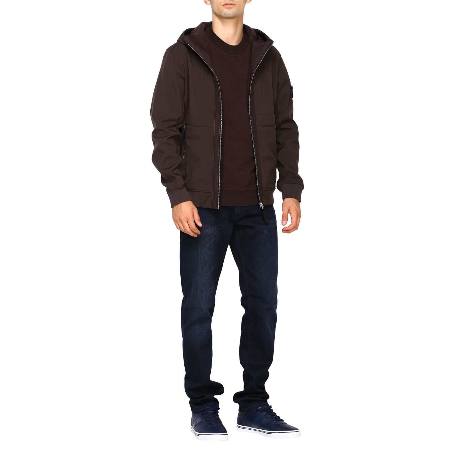 plain black stone island jumper