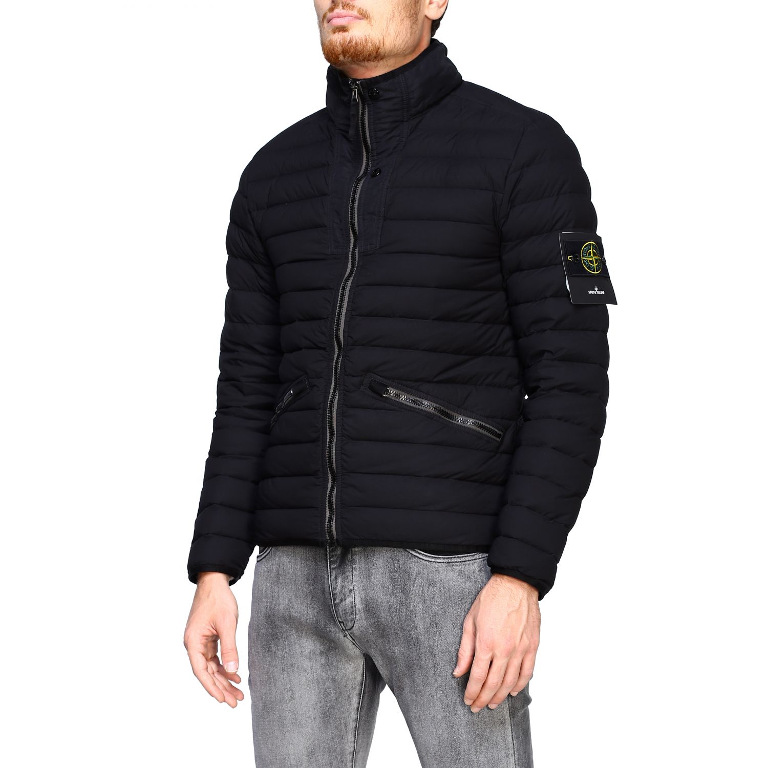 black stone island jacket mens