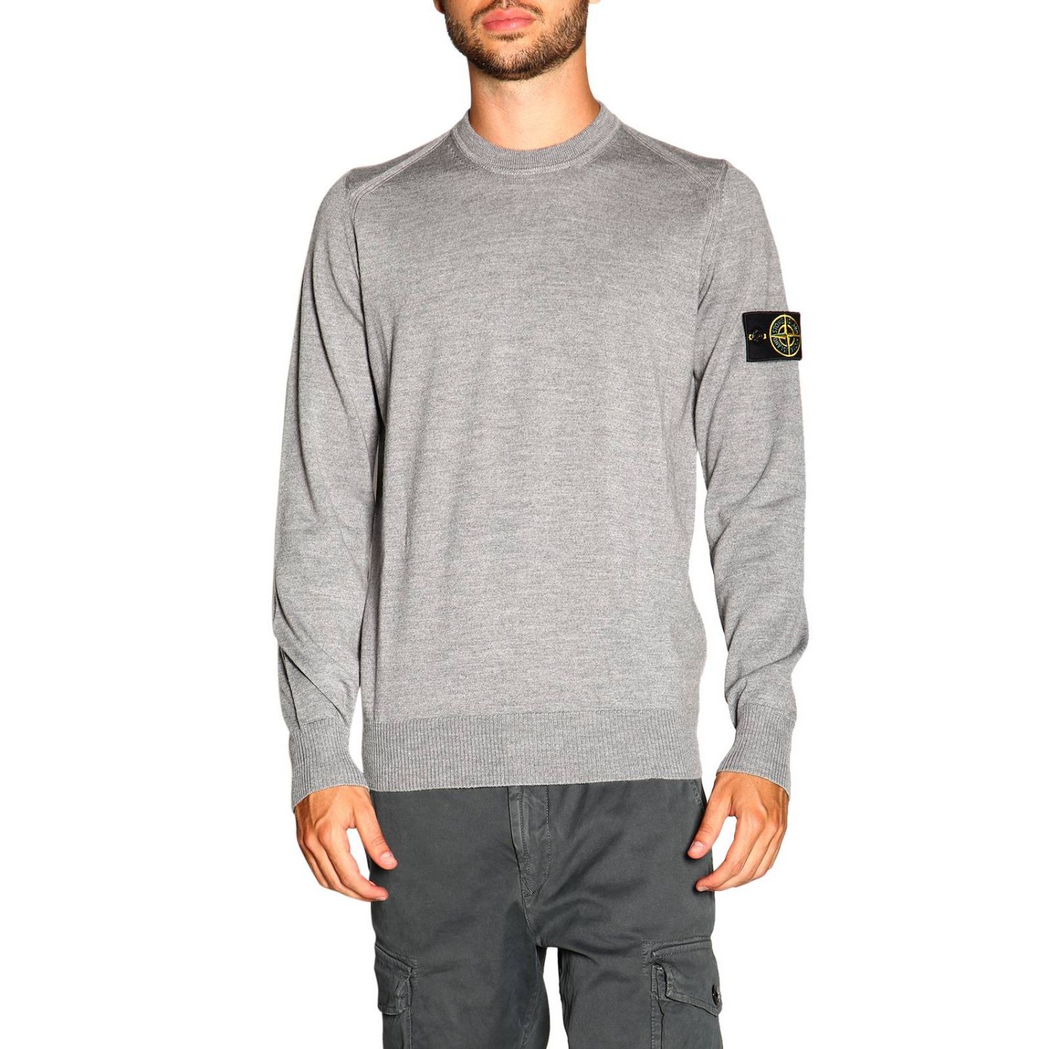 stone island text weave hoodie