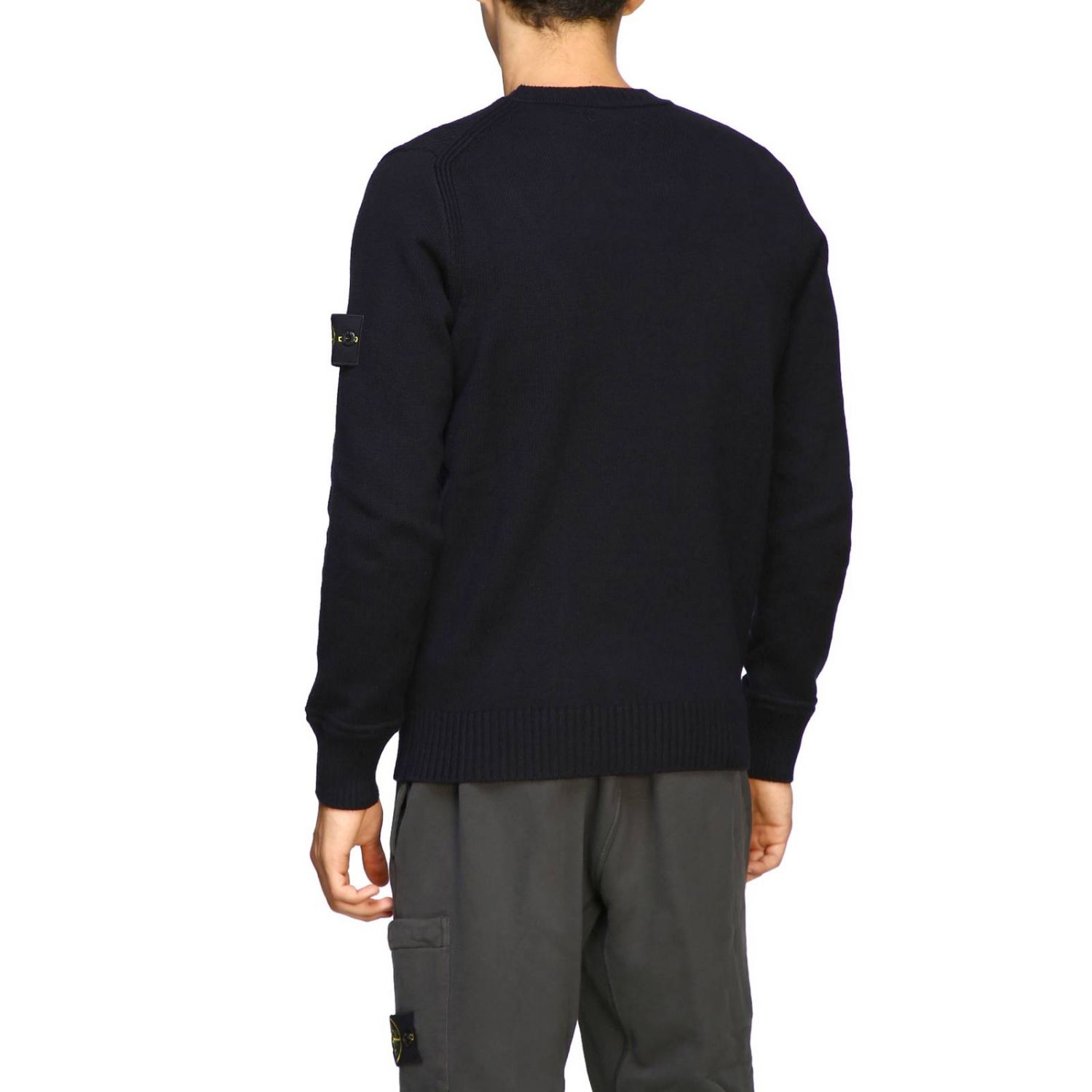 Stone Island Outlet jumper for men Blue Stone Island jumper 528A2