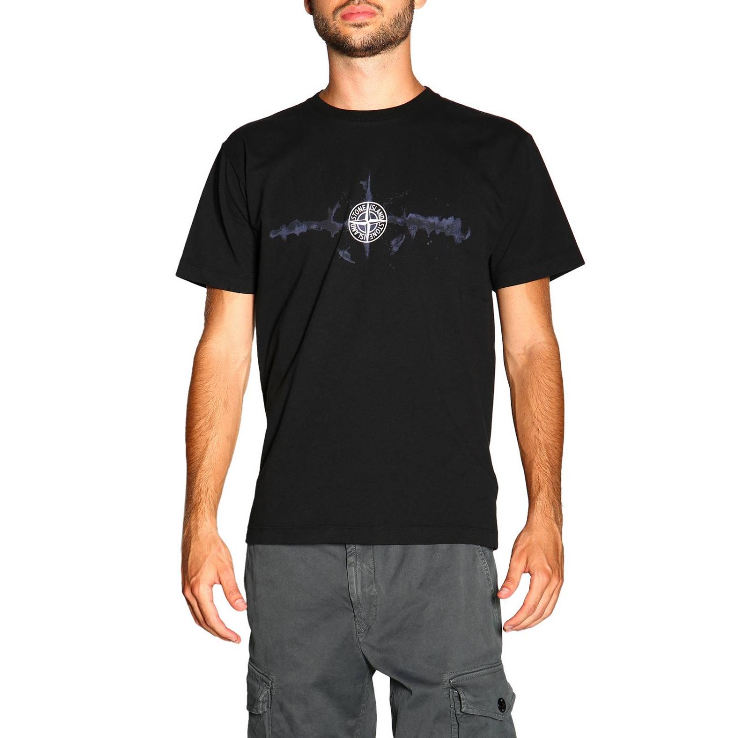 Stone Island Outlet: t-shirt for man - Black | Stone Island t-shirt ...
