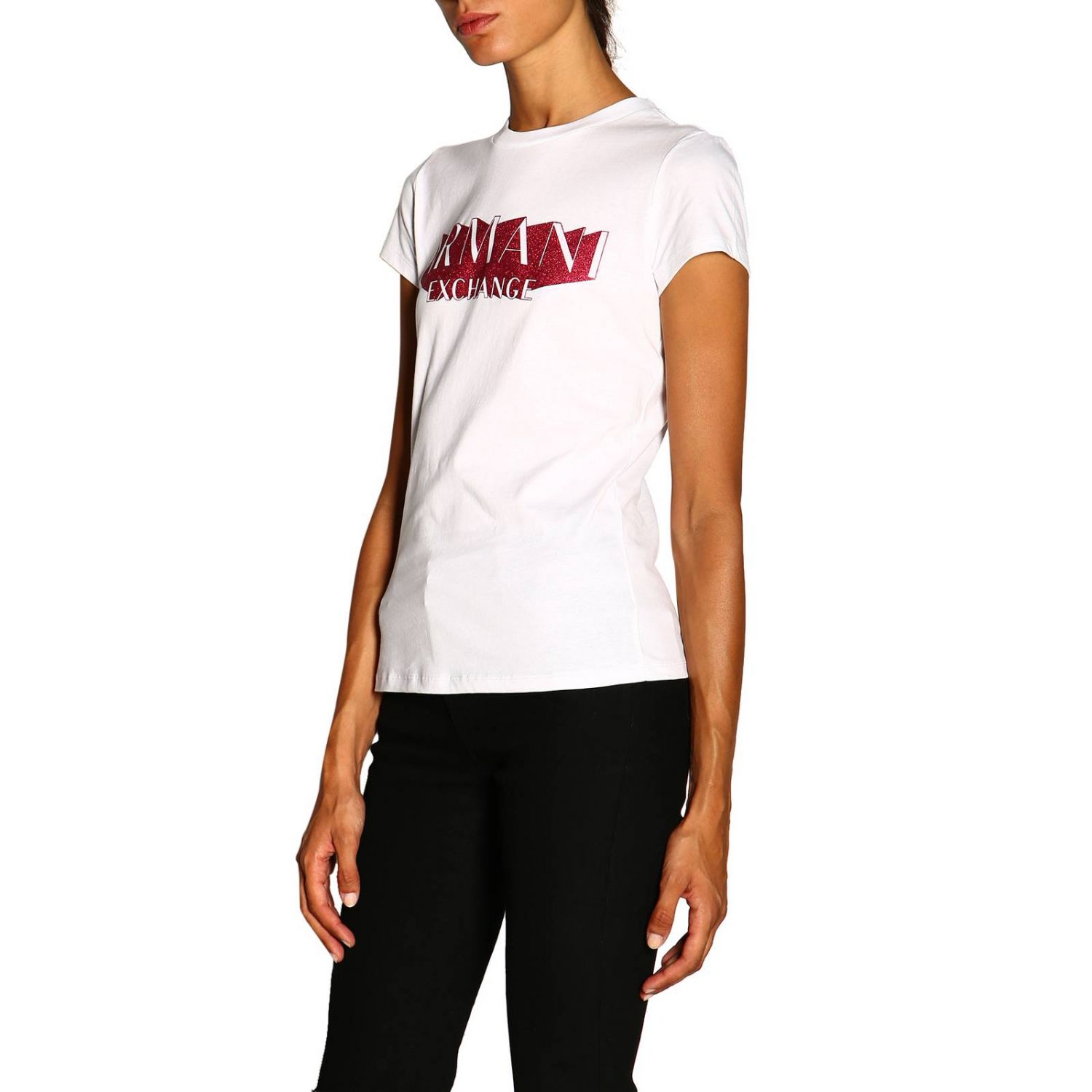 Armani Exchange Outlet: t-shirt for woman - White | Armani Exchange t-shirt  6GYTEB YJR9Z online on 