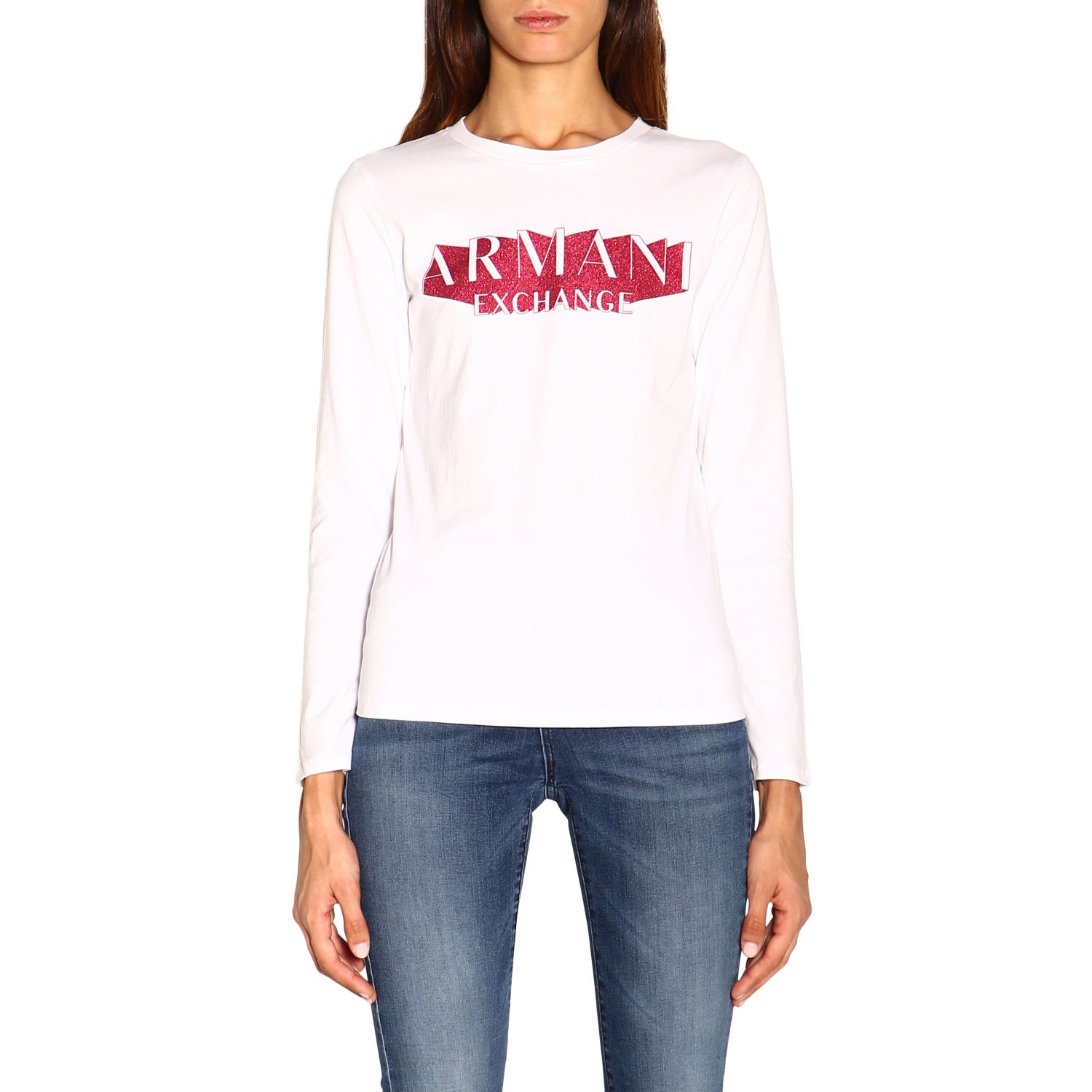 Armani Exchange Outlet: T-shirt women - White | T-Shirt Armani Exchange ...