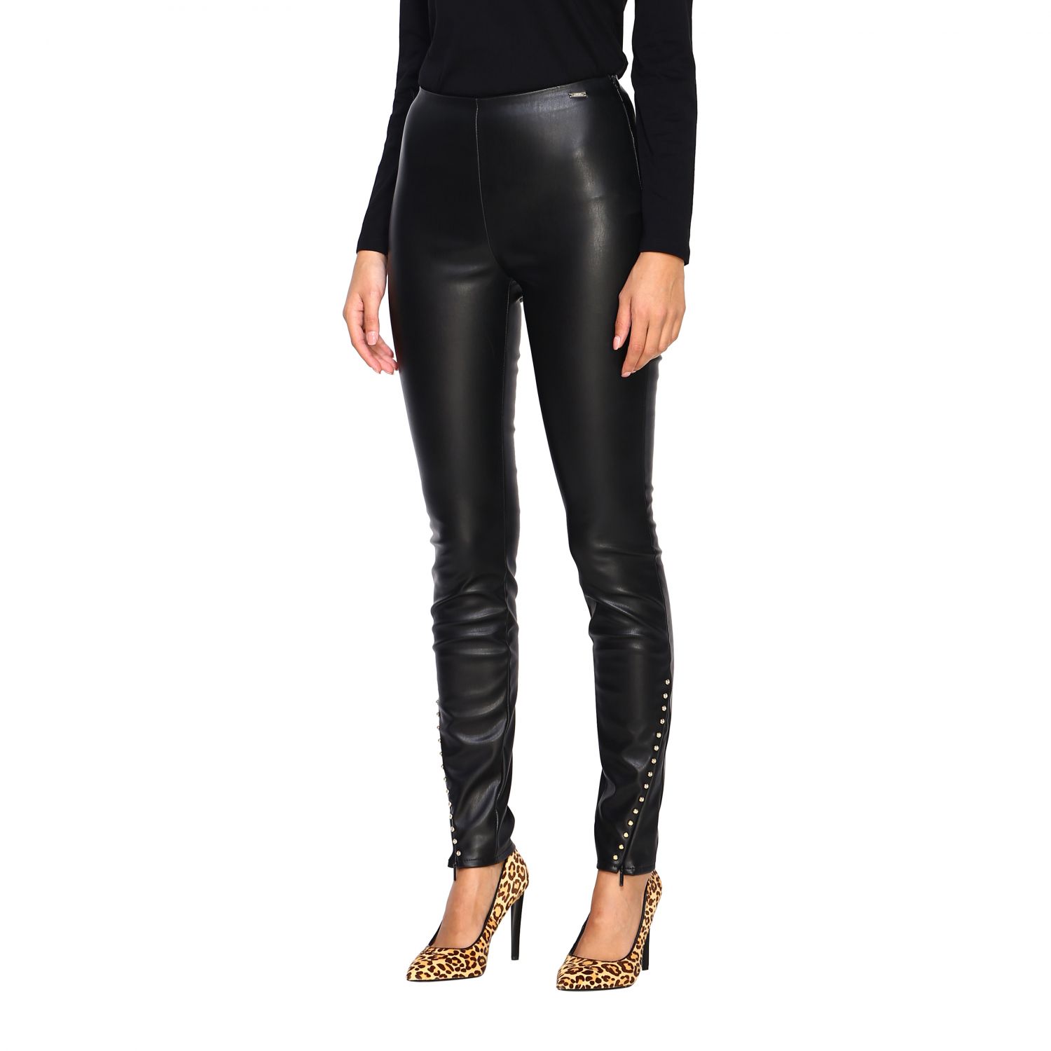Armani Exchange Outlet: Leggings ecopelle - Nero | Pantalone Armani  Exchange 6GYP38 YNQLZ GIGLIO.COM