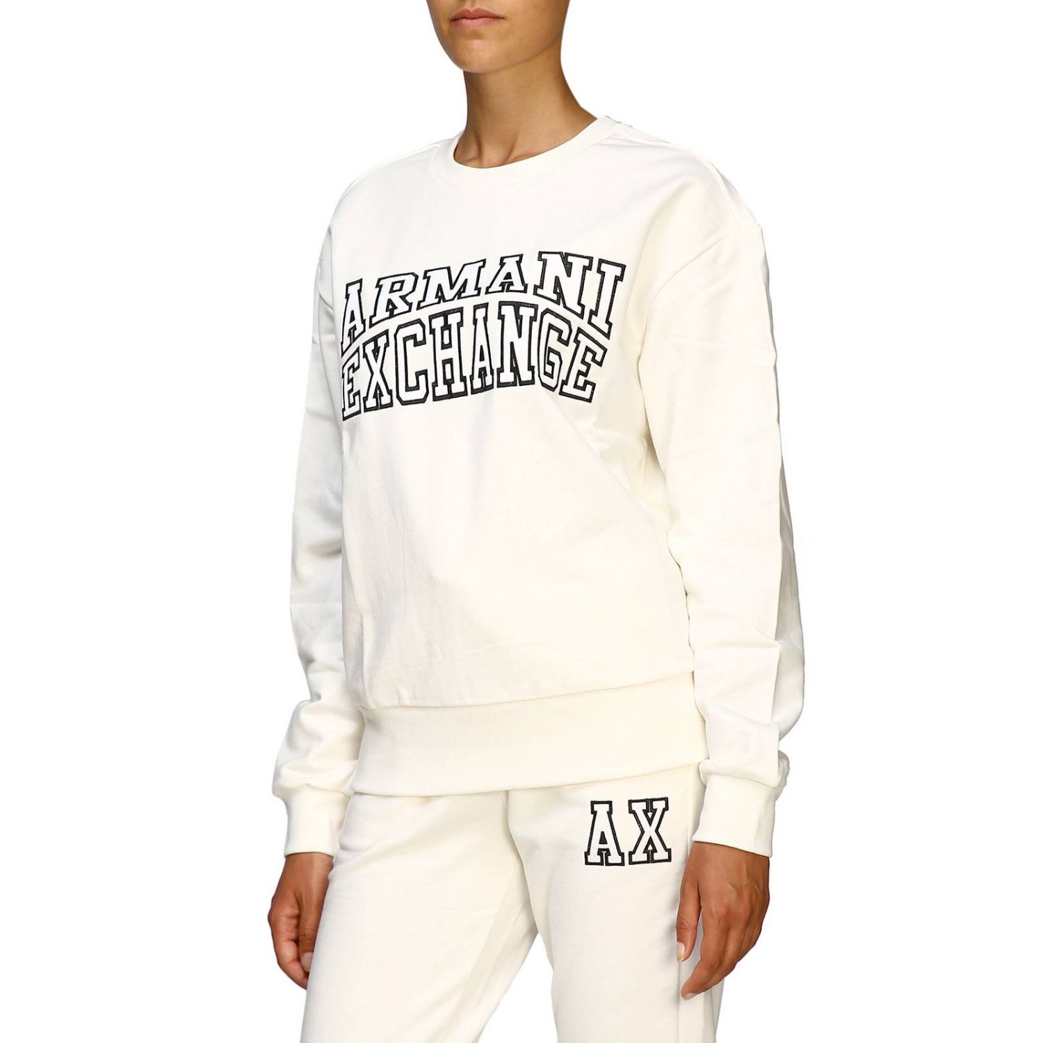 armani exchange sweater white