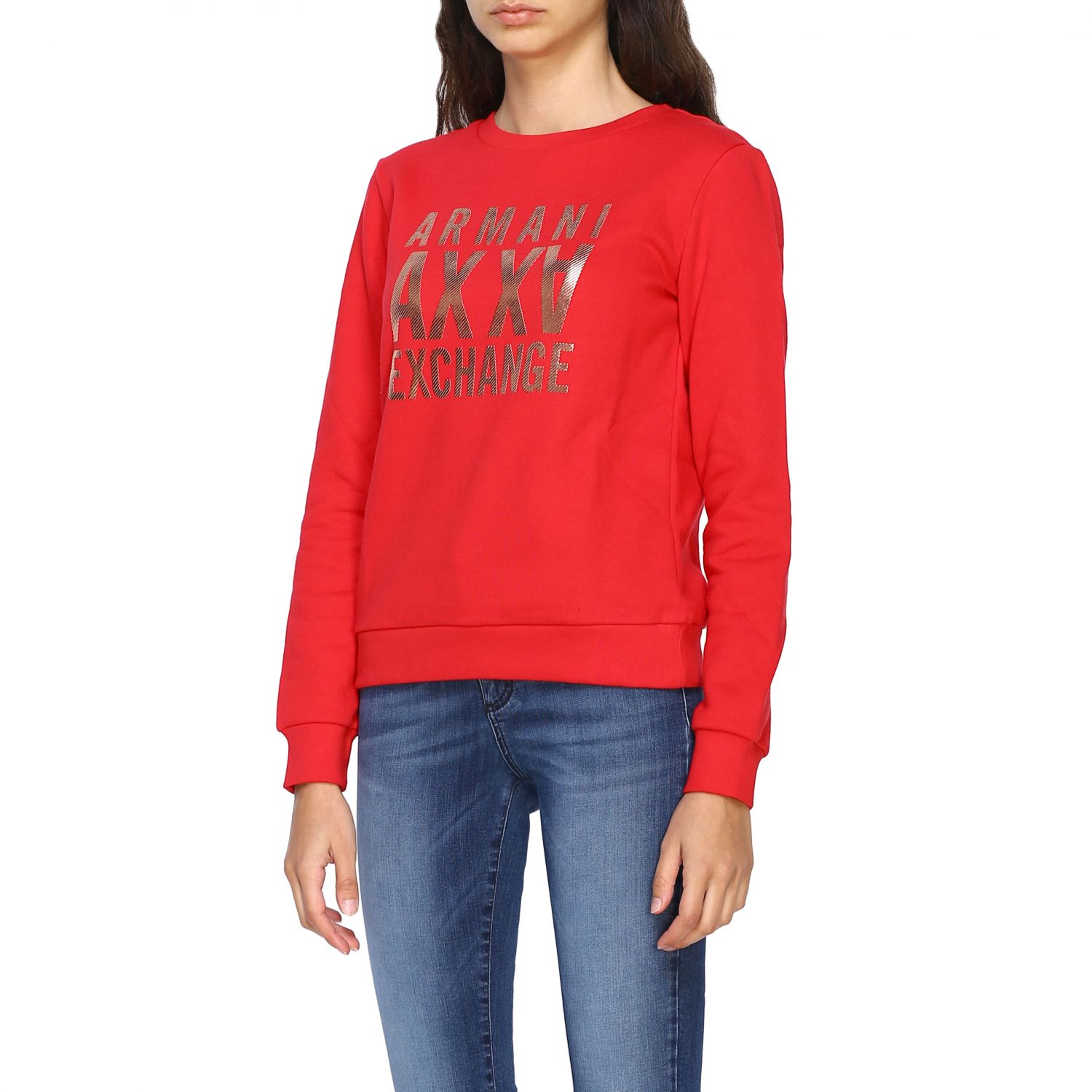 Armani Exchange Outlet: Jumper women - Red | Sweatshirt Armani Exchange ...