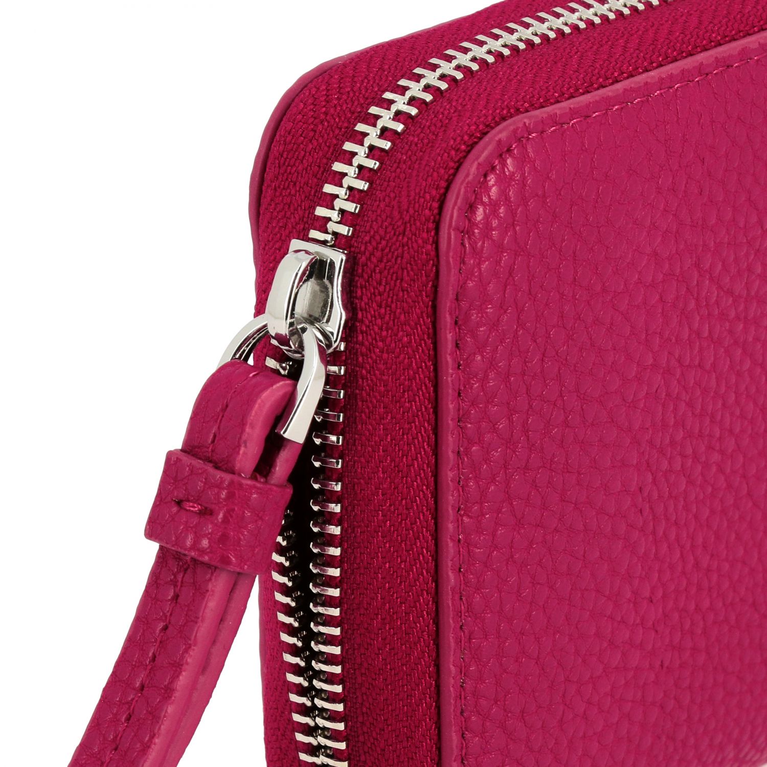 Armani Exchange Outlet: wallet in synthetic leather with logo - Fuchsia ...