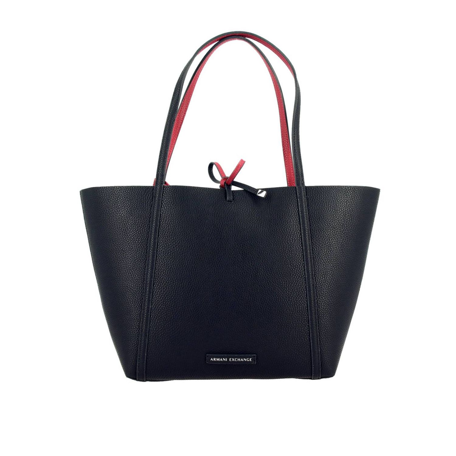 Armani Exchange Outlet shopping bag in synthetic leather with logo