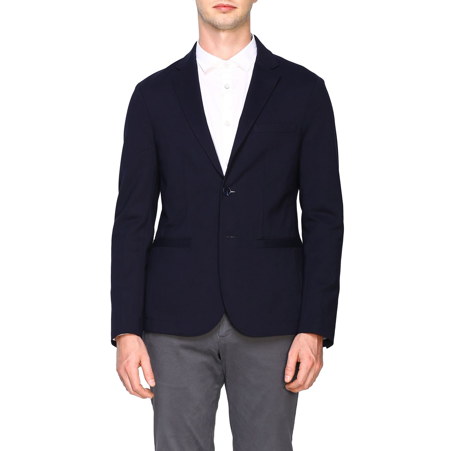 Armani Exchange Outlet: blazer for men - Blue | Armani Exchange blazer ...