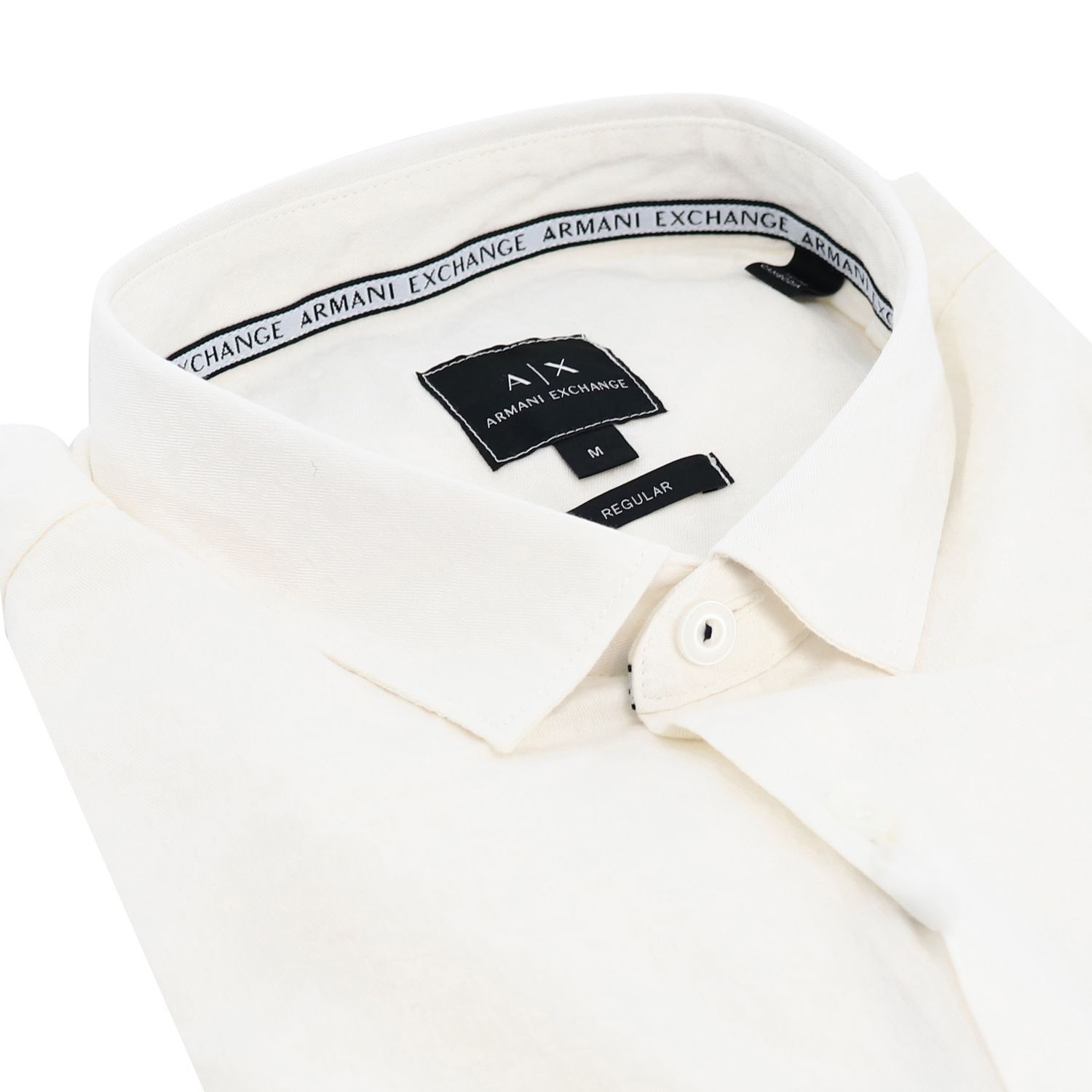 armani exchange white polo shirt