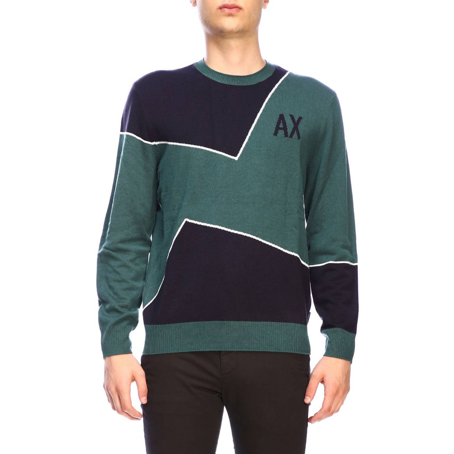 Armani Exchange Outlet: sweater for man - Green | Armani Exchange ...