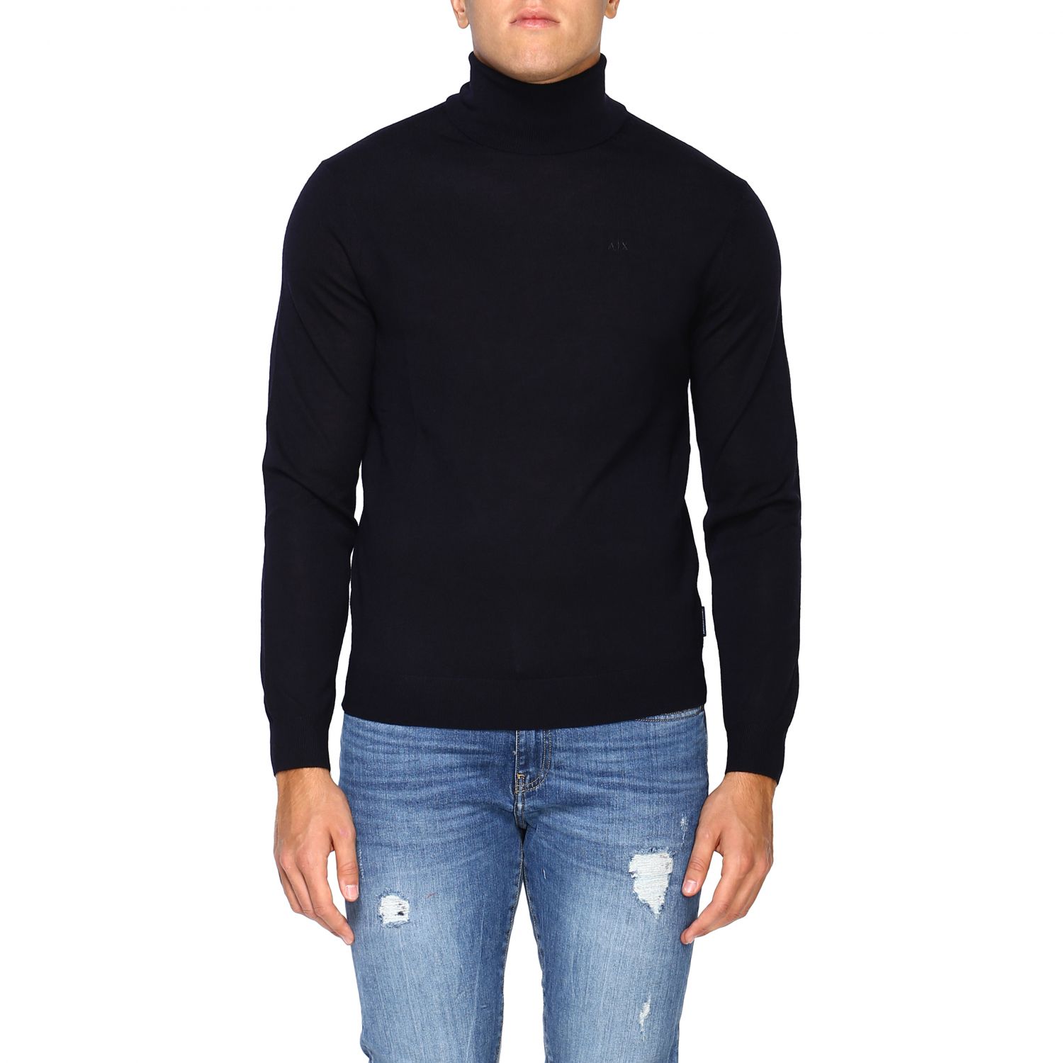 Armani Exchange Outlet: sweater for man - Blue | Armani Exchange ...
