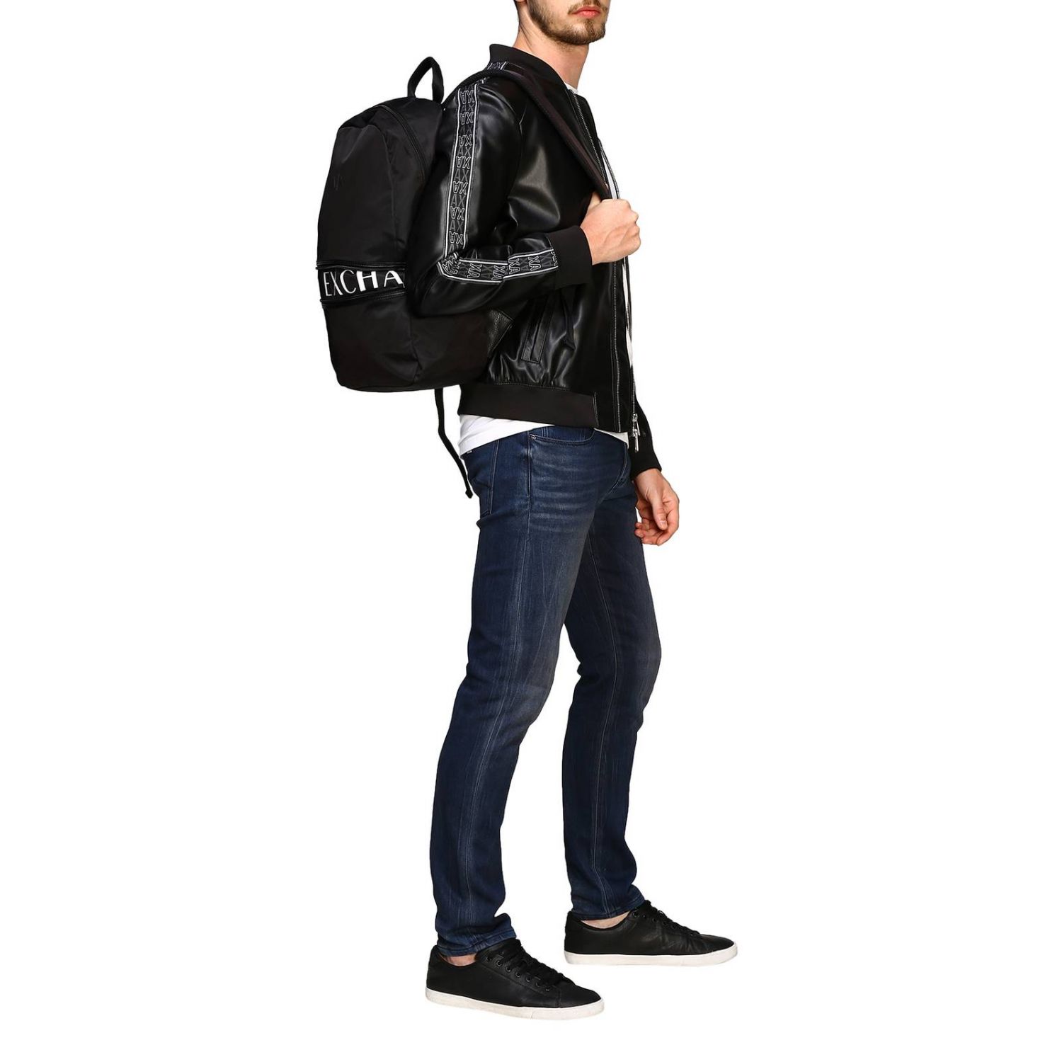 Armani Exchange Outlet: backpack for men - Black | Armani Exchange backpack  952215 9A106 online on 