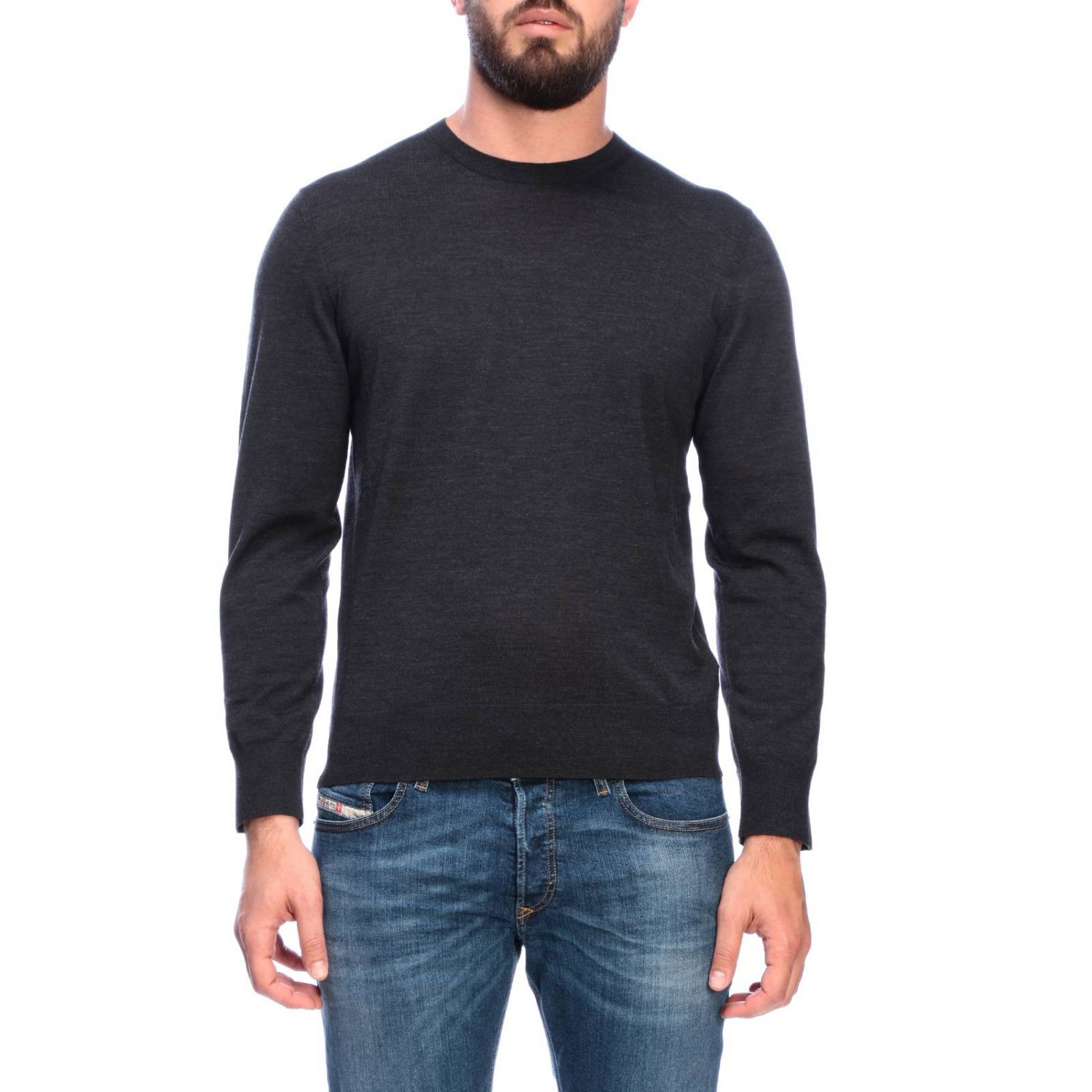 Z Zegna Outlet: Sweater men | Sweater Z Zegna Men Charcoal | Sweater Z ...