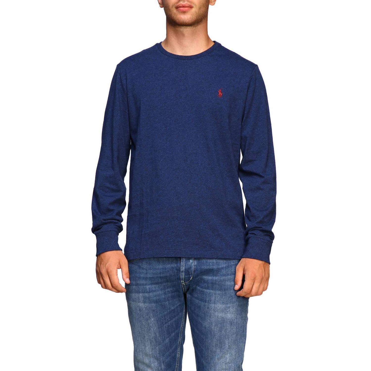 polo under crew neck sweater