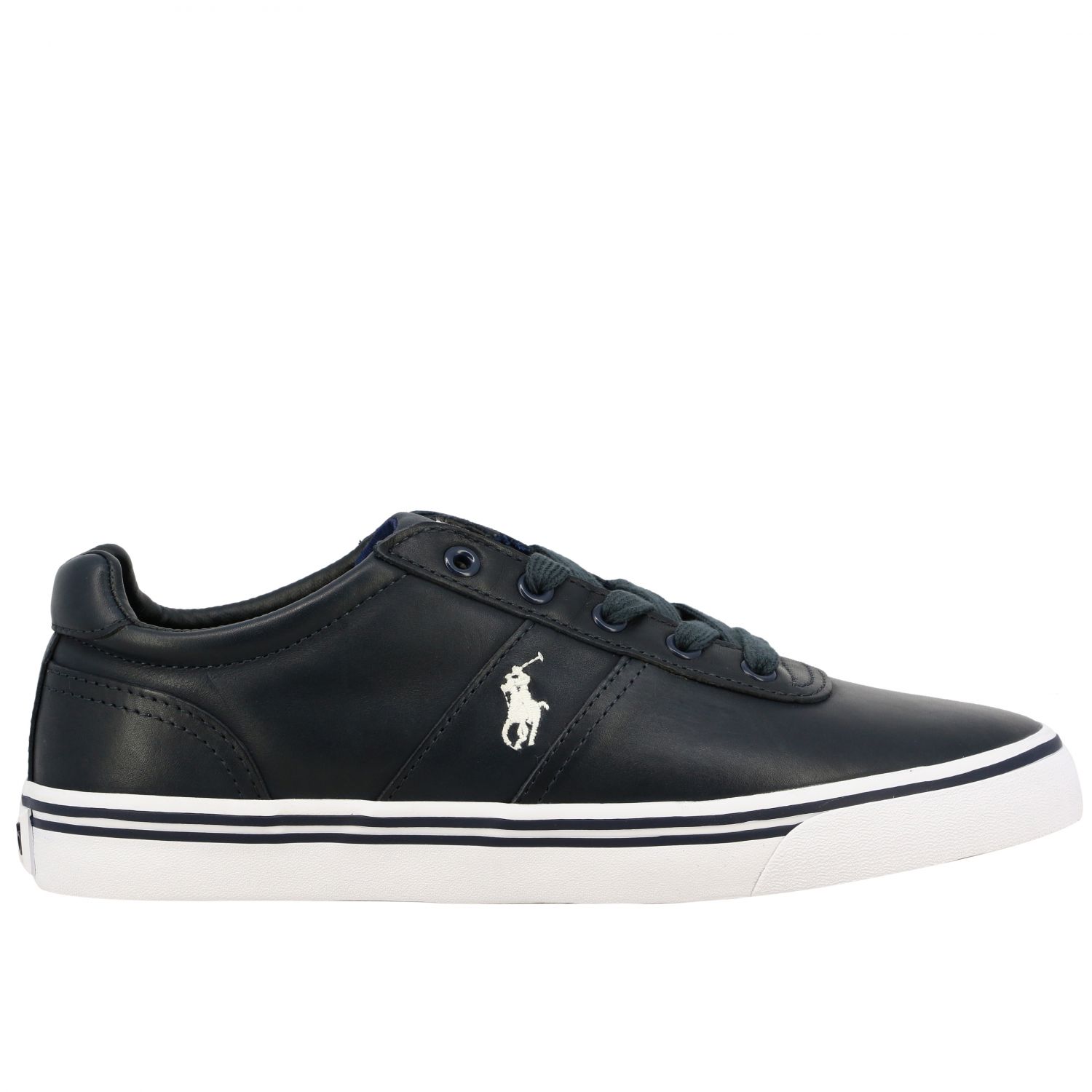 Polo Ralph Lauren Outlet: Hanford Lace-up sneakers with embroidered ...