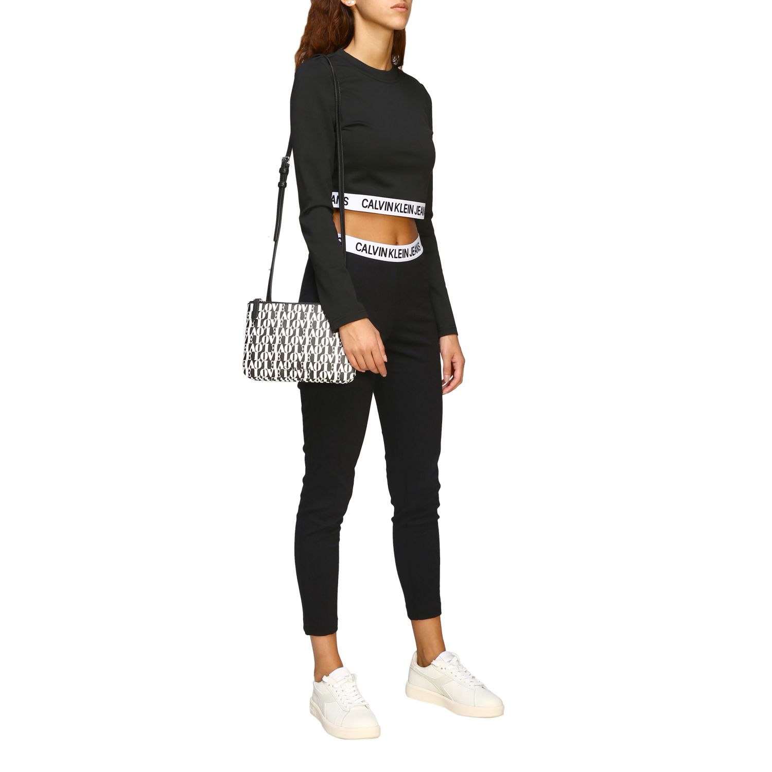 calvin klein black jumper womens