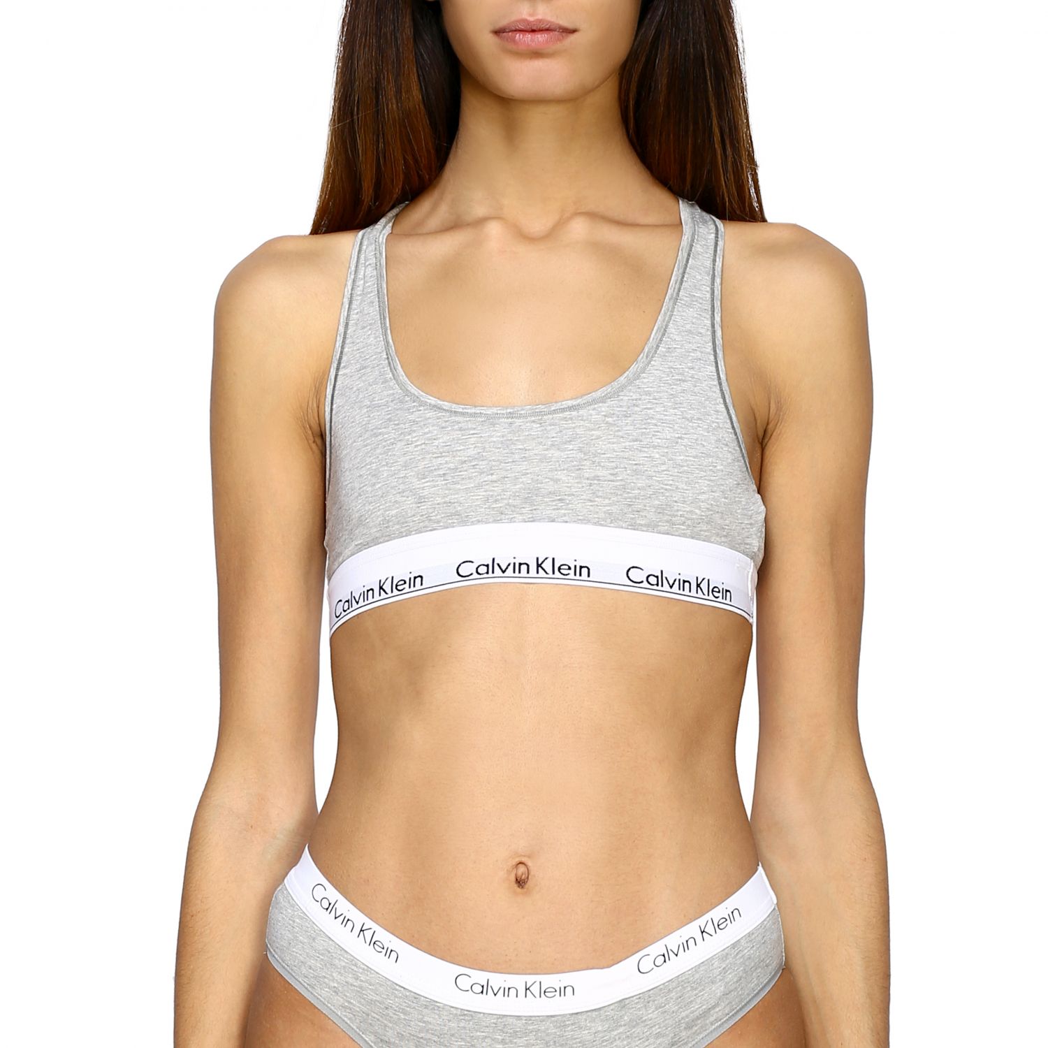 Intimo Calvin Klein Underwear: Bralette con logo grigio 1
