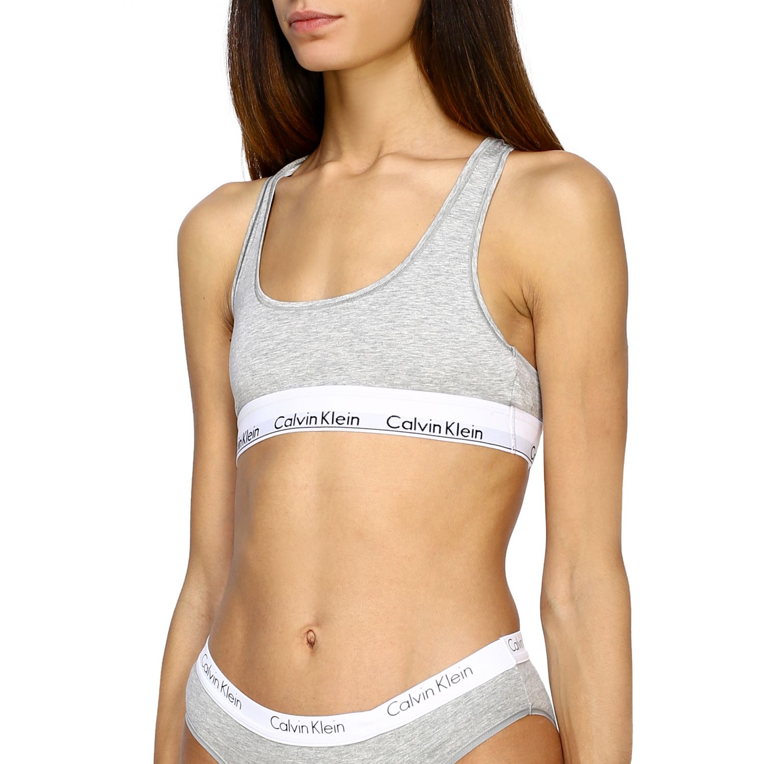 Intimo Calvin Klein Underwear: Bralette con logo grigio 4