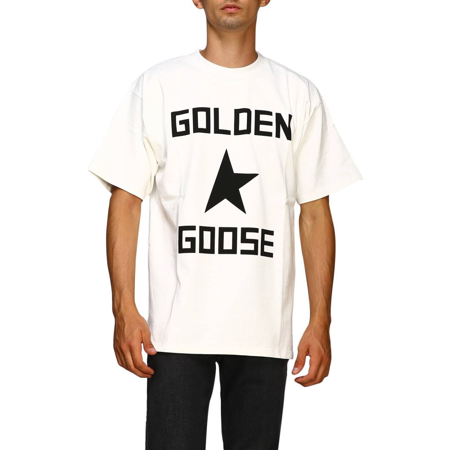 Golden Goose t-shirt for man - White | Golden Goose t-shirt G35MP525 online on