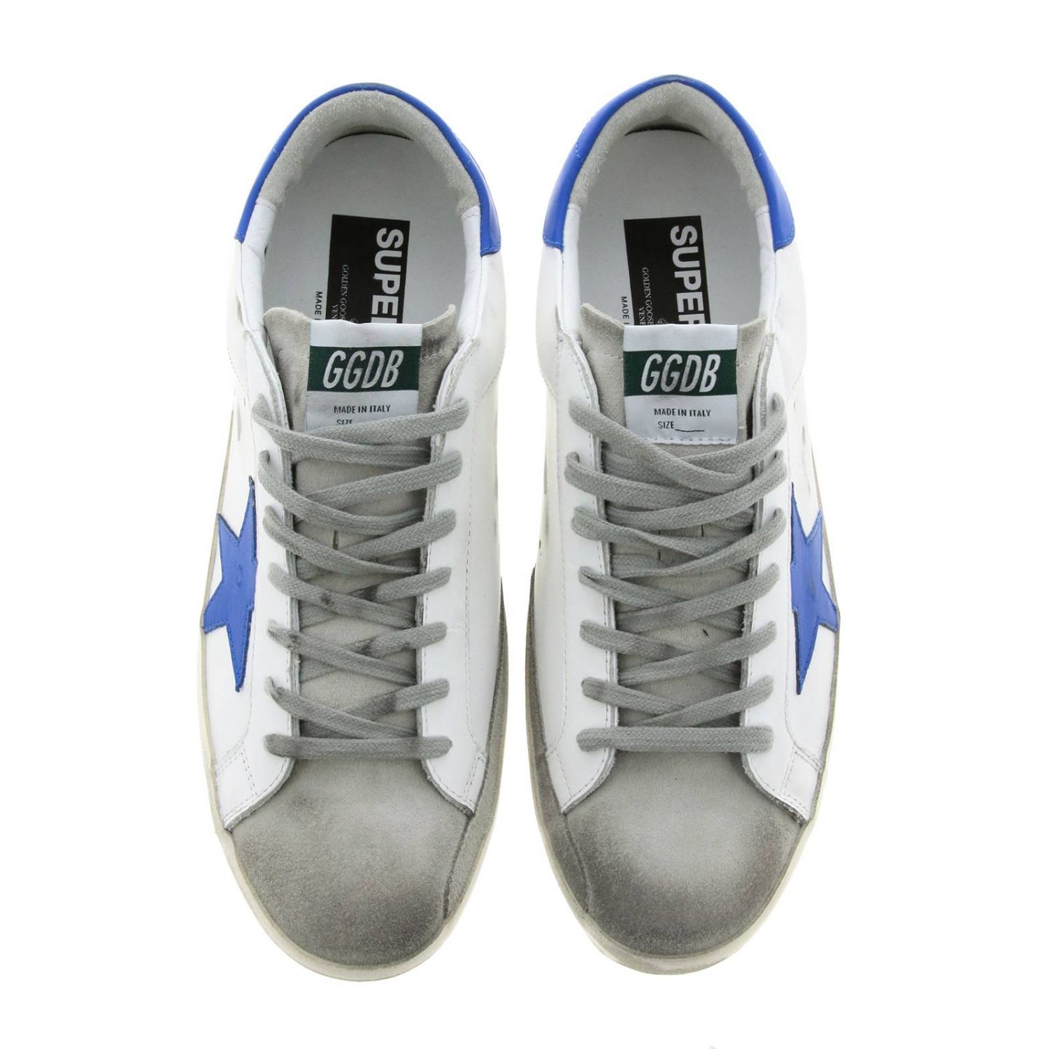 Golden Goose Outlet: Superstar sneakers in used leather and suede ...