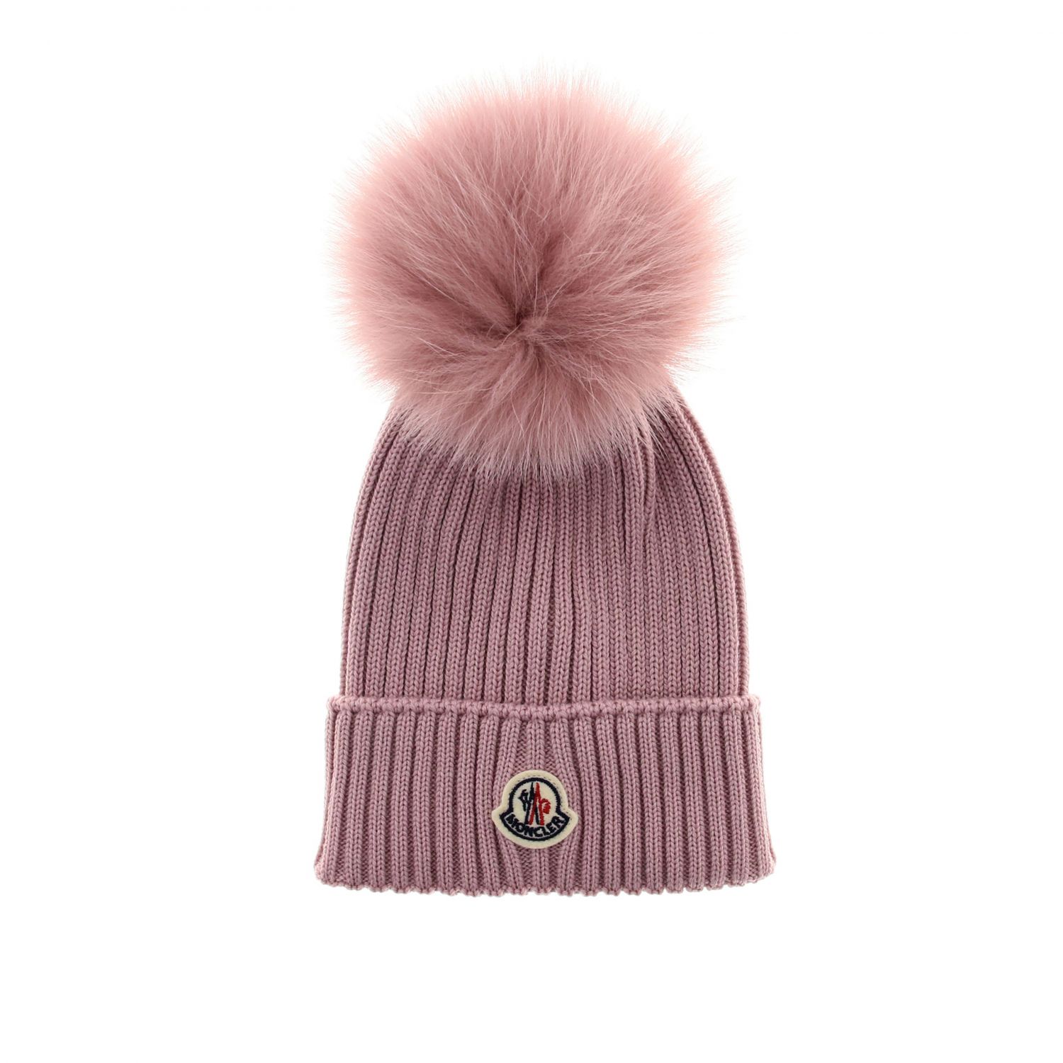 MONCLER: girls' hats for kids - Pink | Moncler girls' hats 00256 04S01 ...