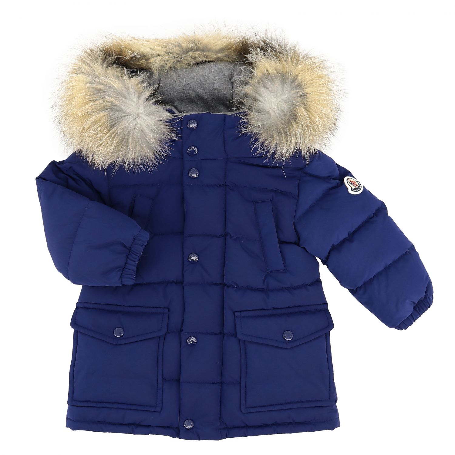 MONCLER: jacket for baby - Blue | Moncler jacket 42365 54543 online on ...