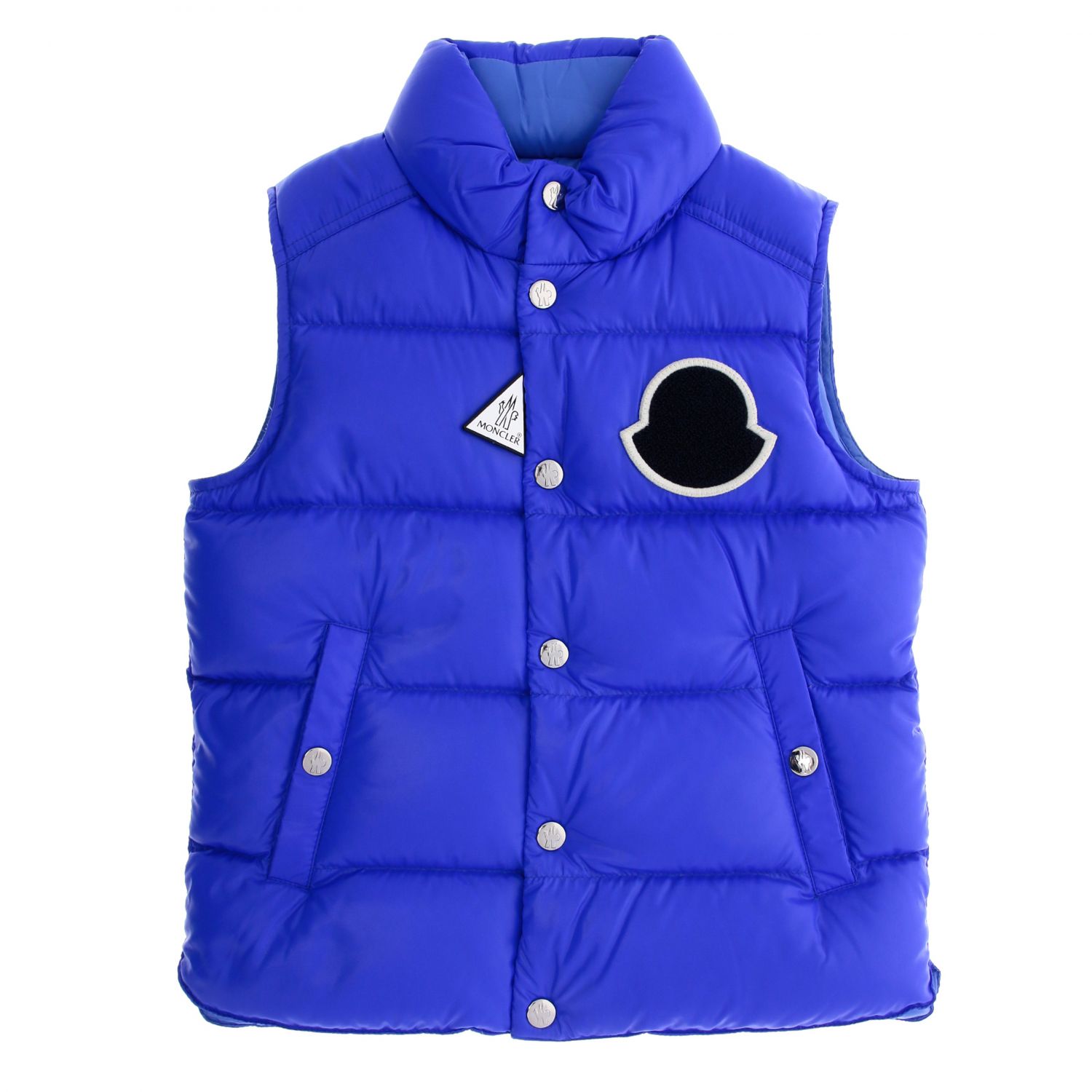 MONCLER: Jacket kids - Royal Blue | Waistcoat Moncler 43366 68950 ...