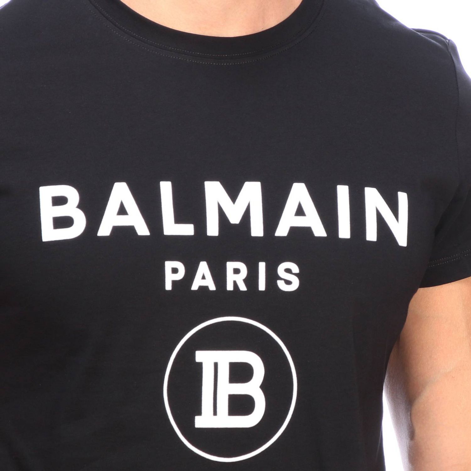 Balmain short-sleeved T-shirt with maxi logo | T-Shirt Balmain Men ...