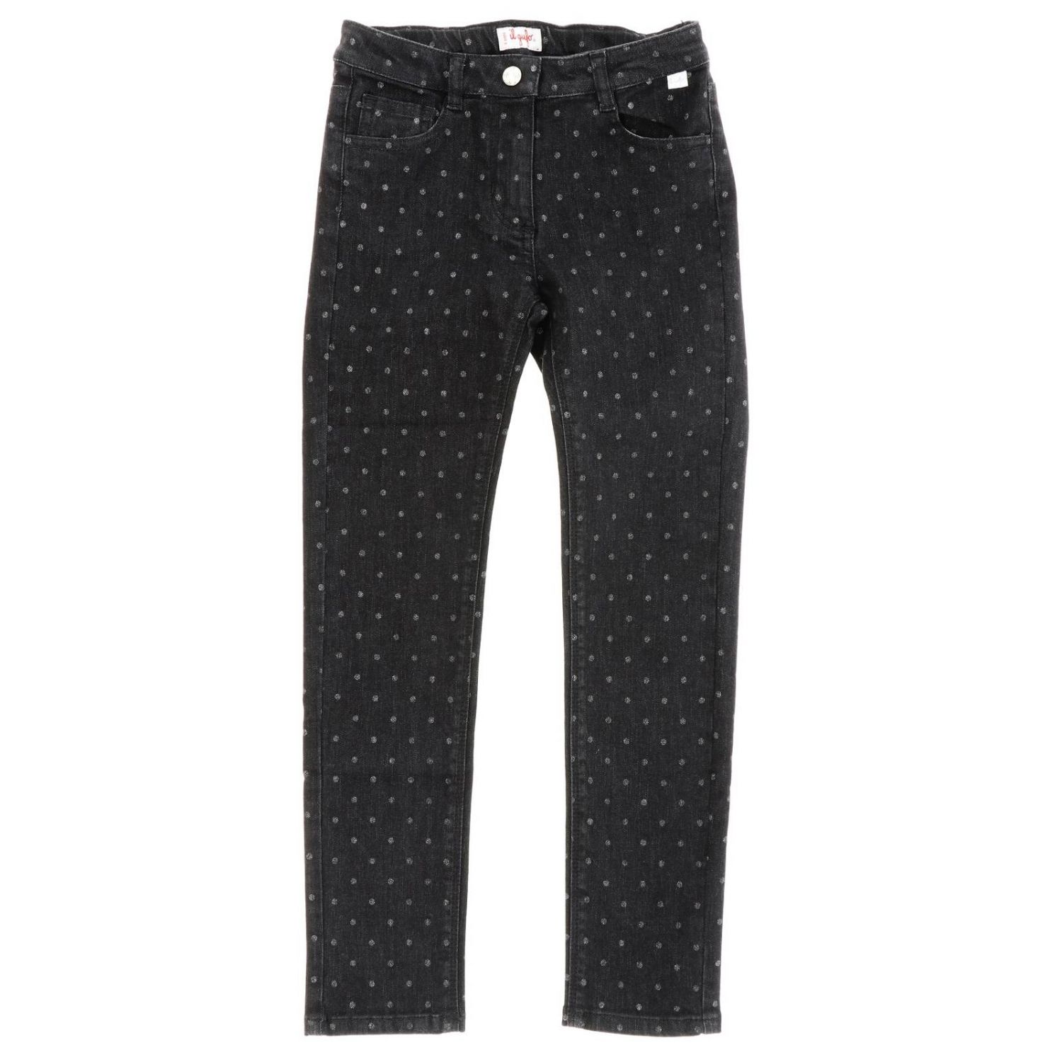 Il Gufo Outlet: Jeans in denim a pois a 5 tasche - Nero | Jeans Il Gufo  PL172 J1001 GIGLIO.COM