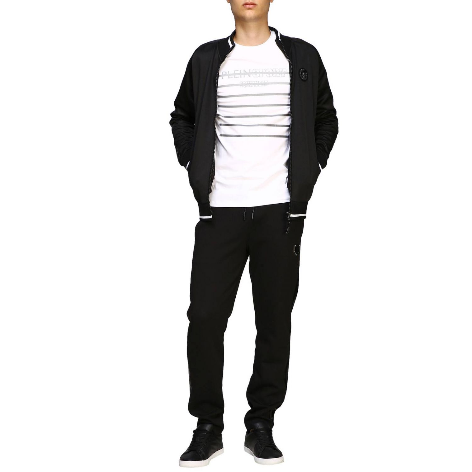 Plein Sport Outlet sweatshirt for men Black Plein Sport sweatshirt