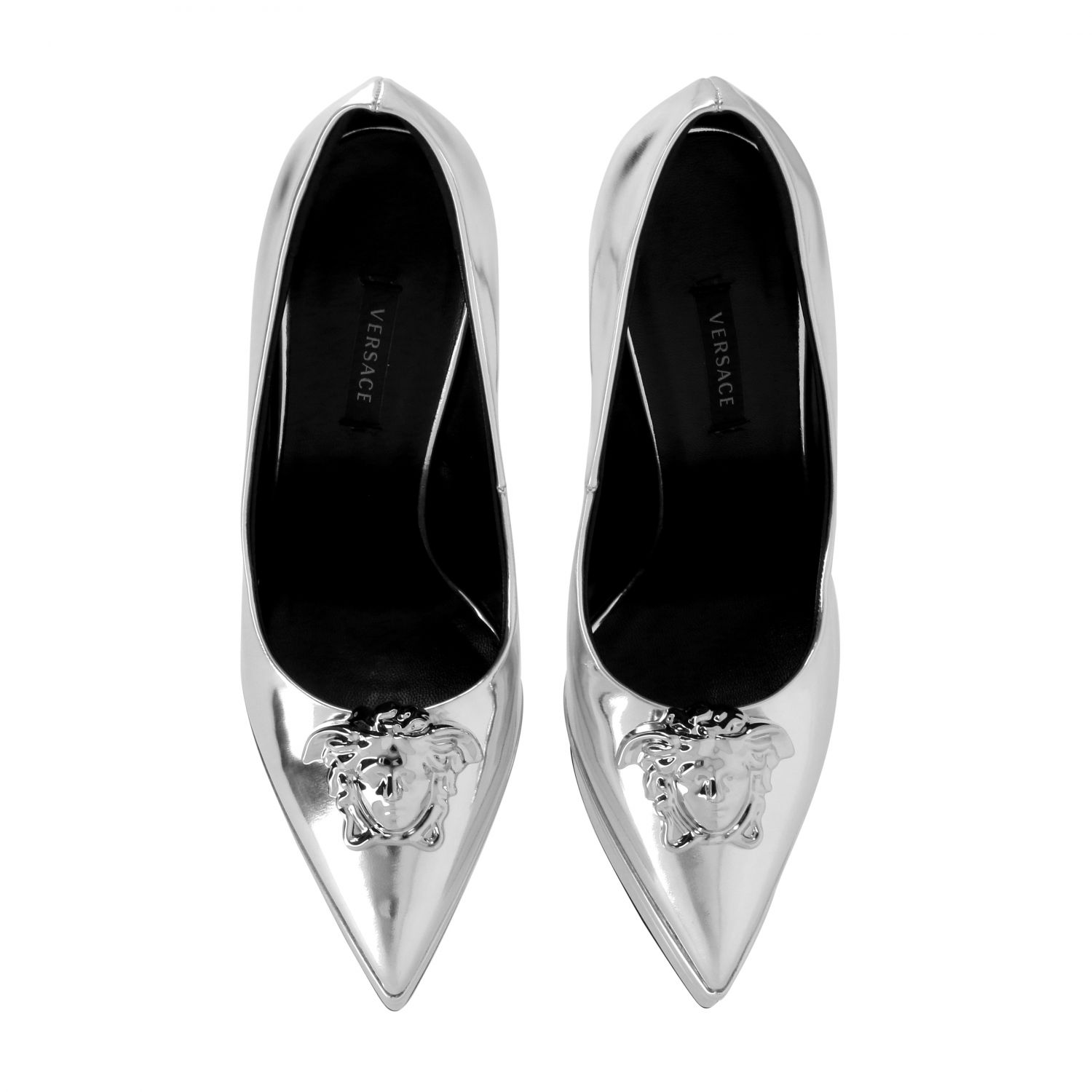 versace silver shoes