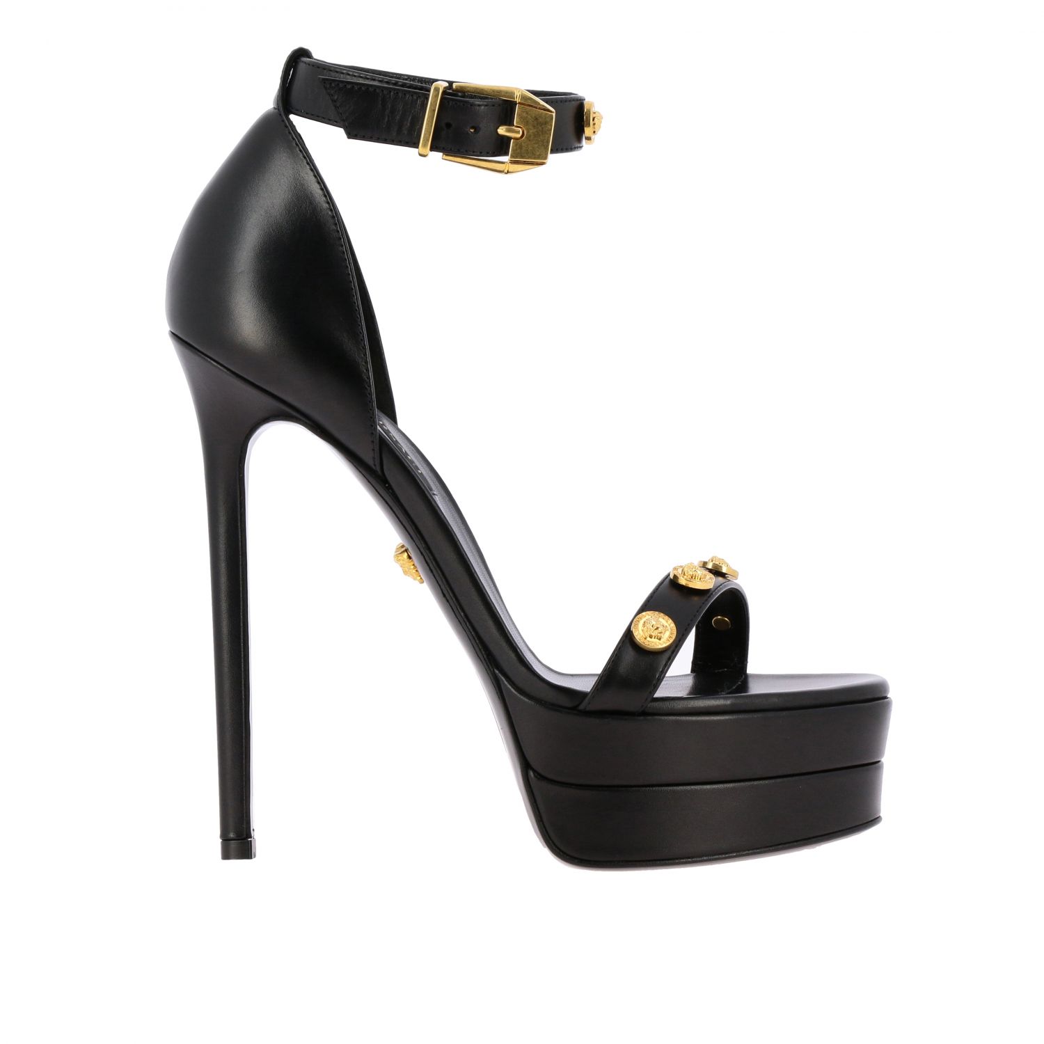 Heeled sandals Versace: Shoes women Versace black 1
