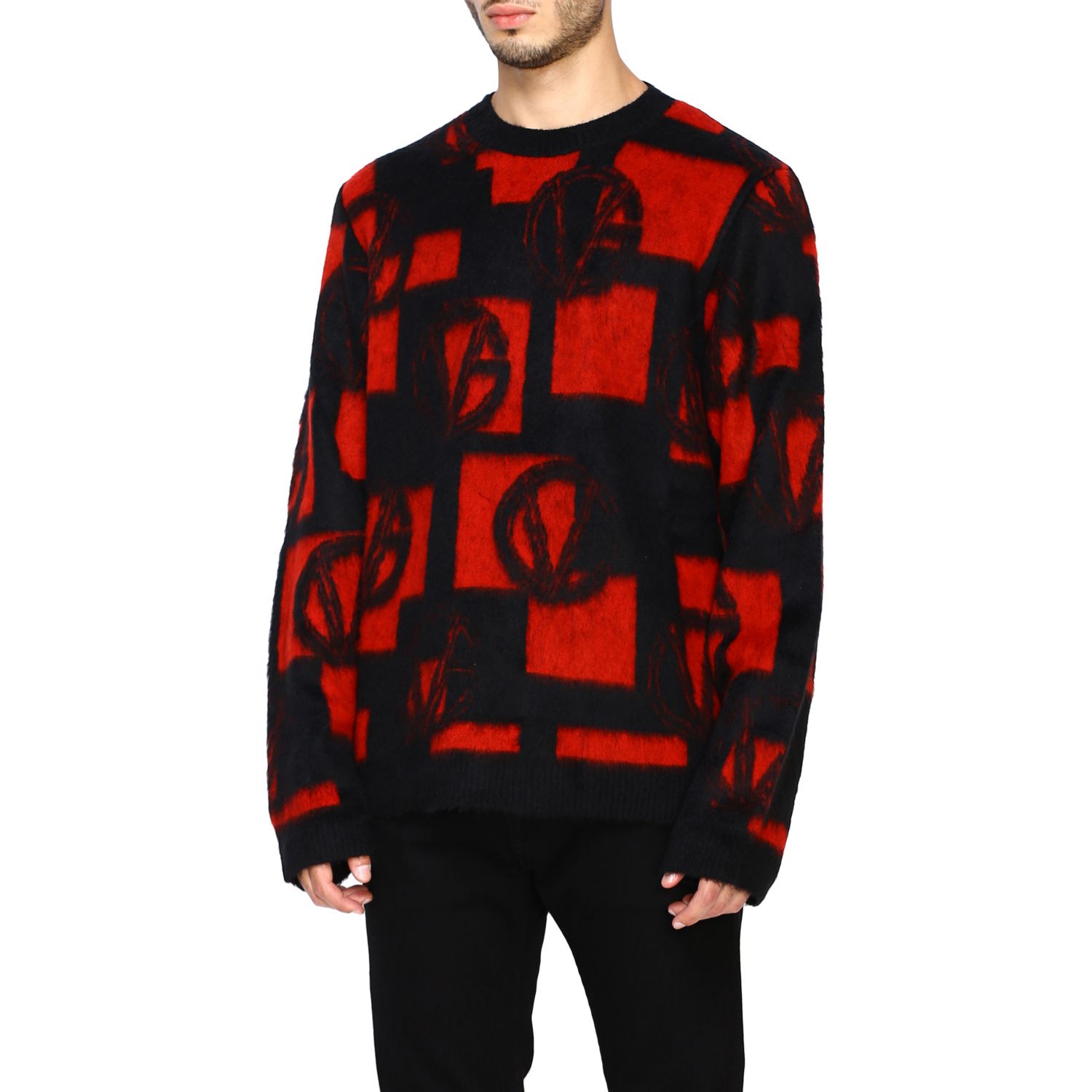 versace sweater red