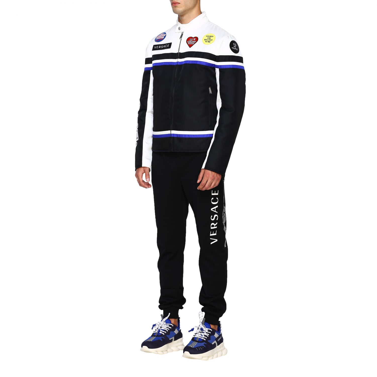 Versace Outlet Jacket men Jacket Versace Men Black Jacket Versace