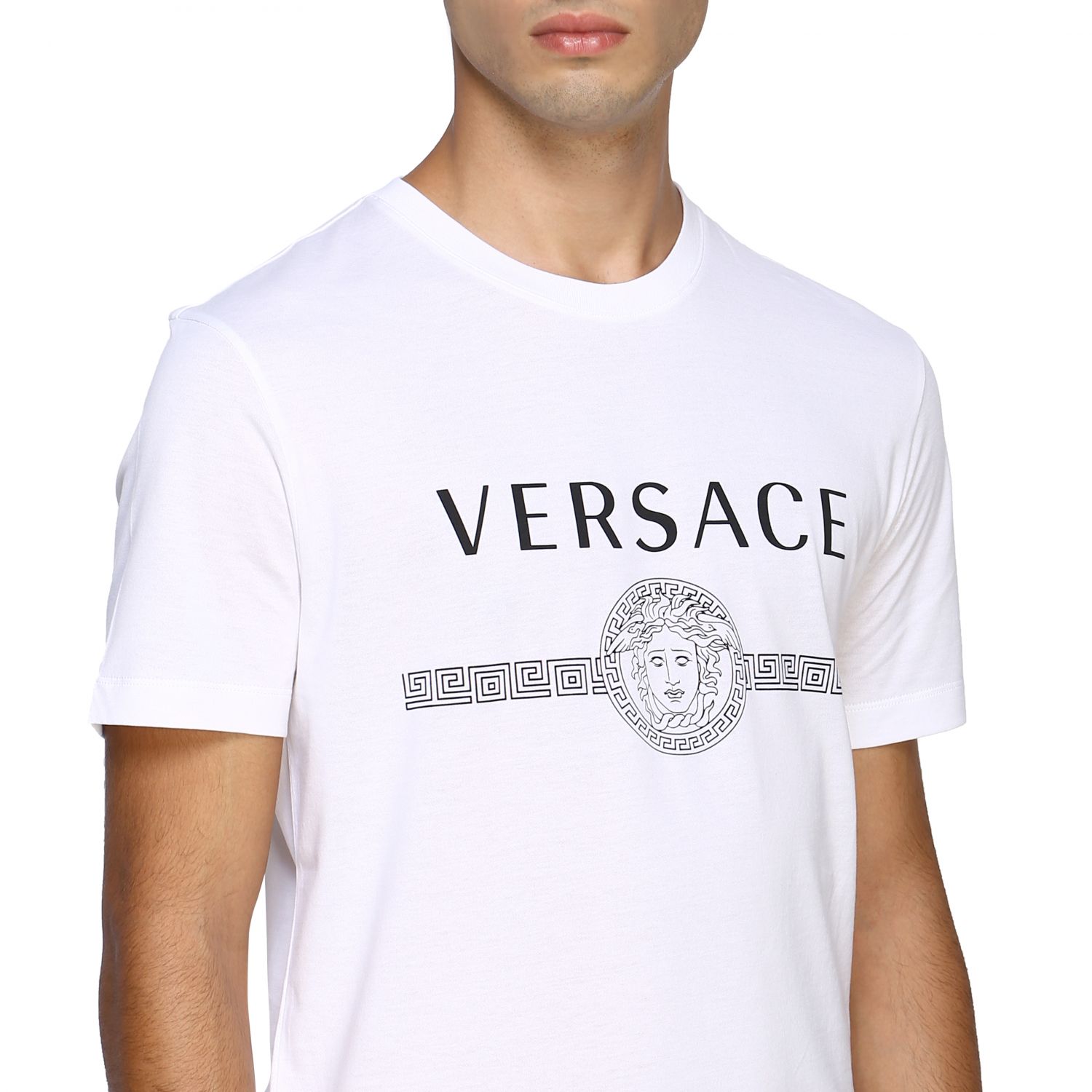 Versace Outlet: t-shirt for men - White | Versace t-shirt A83159 ...