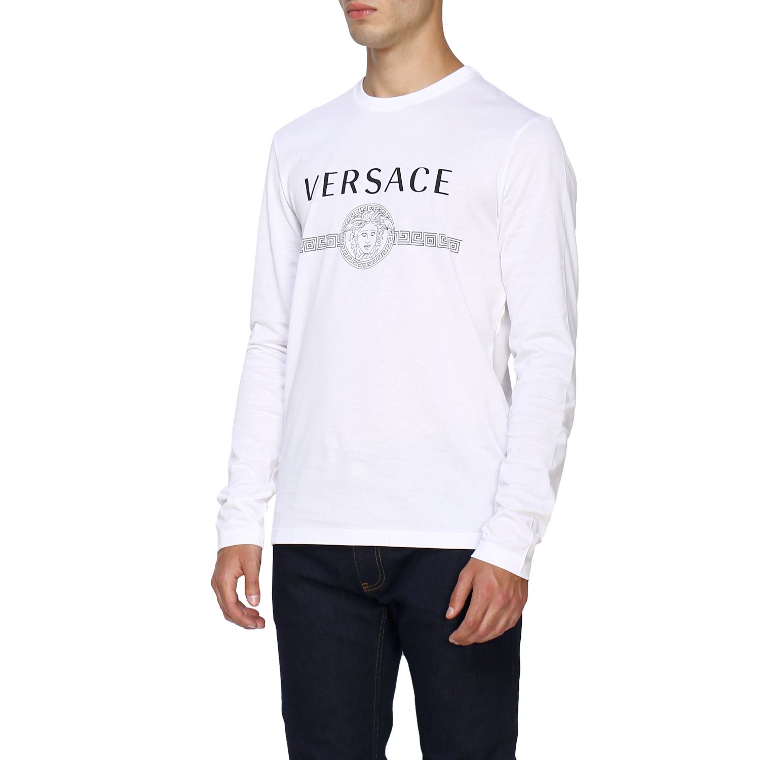 Versace Outlet tshirt for man White Versace tshirt A83580 A228806 online on