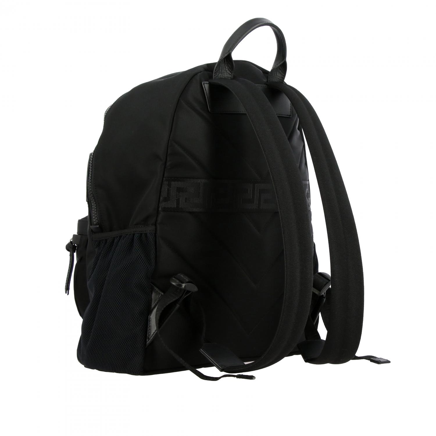 Versace Outlet Bags men Black Backpack Versace DFZ7239 DNYNV