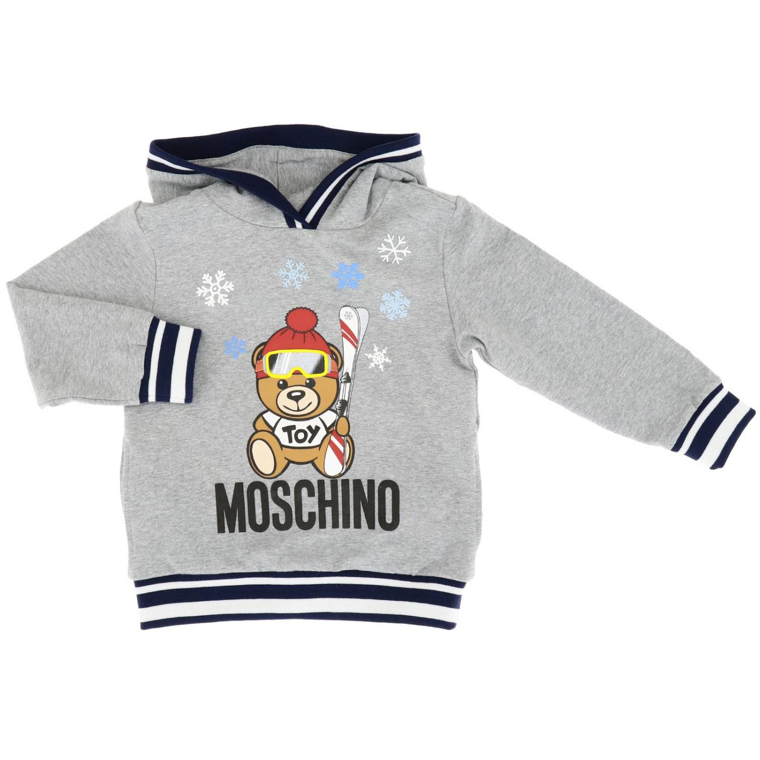 Moschino Kid sweatshirt with hood and Teddy ski print Sweater