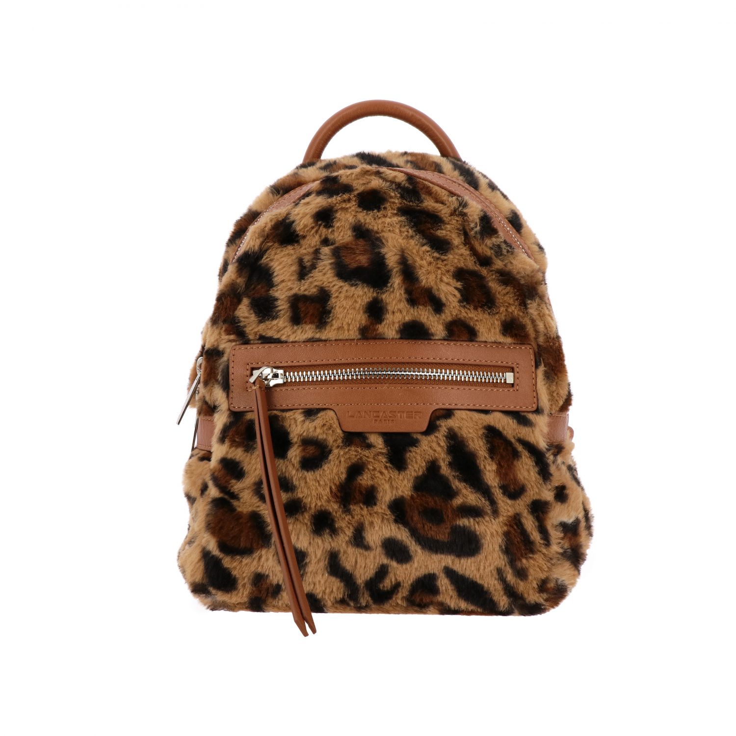 Lancaster Paris Outlet: Zaino in pelliccia ecologica maculata - Beige |  Zaino Lancaster Paris 519-34 GIGLIO.COM