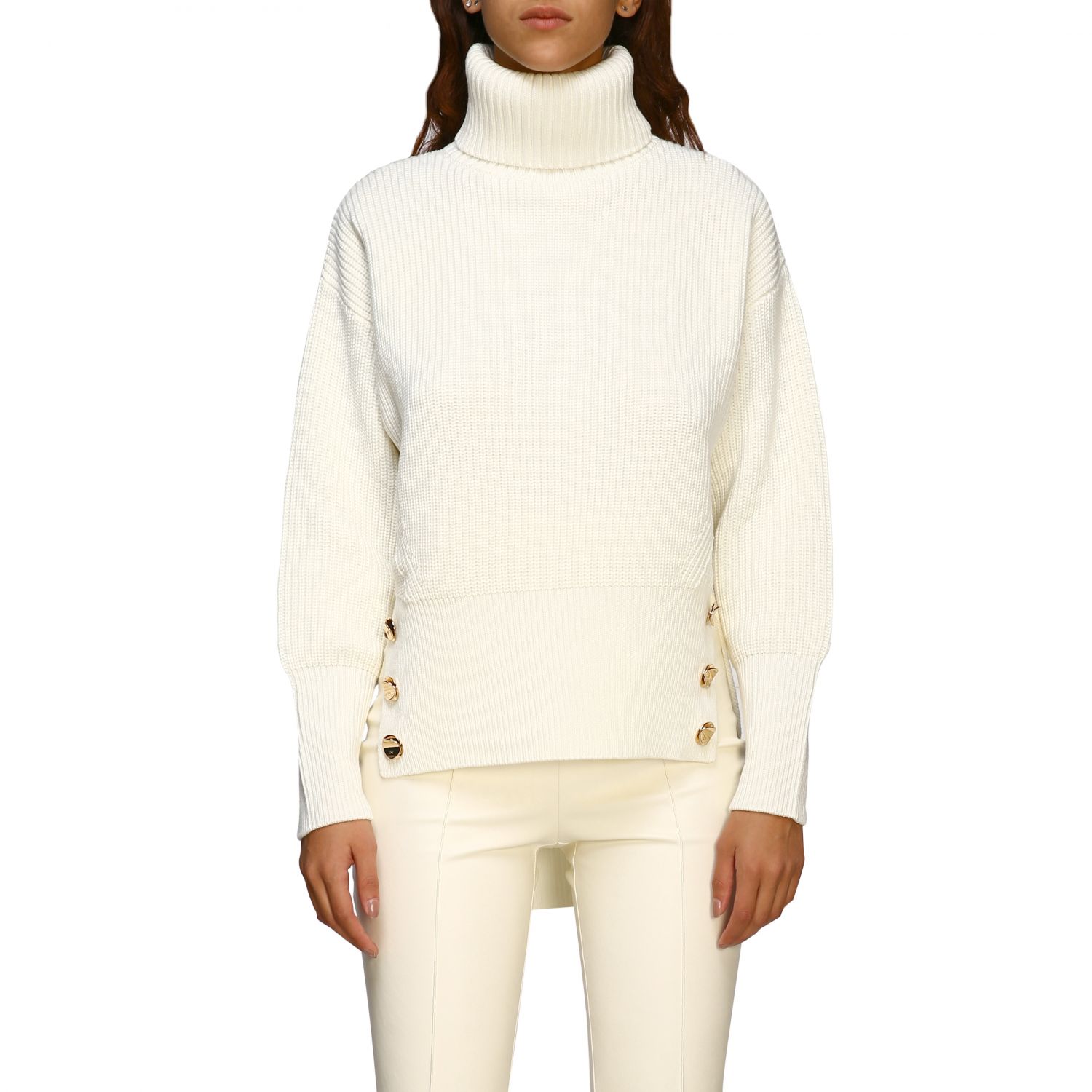 Elisabetta Franchi Autunno Inverno 20/21 dolcevita monogramma rosa -  MK-67T-06E2 K36