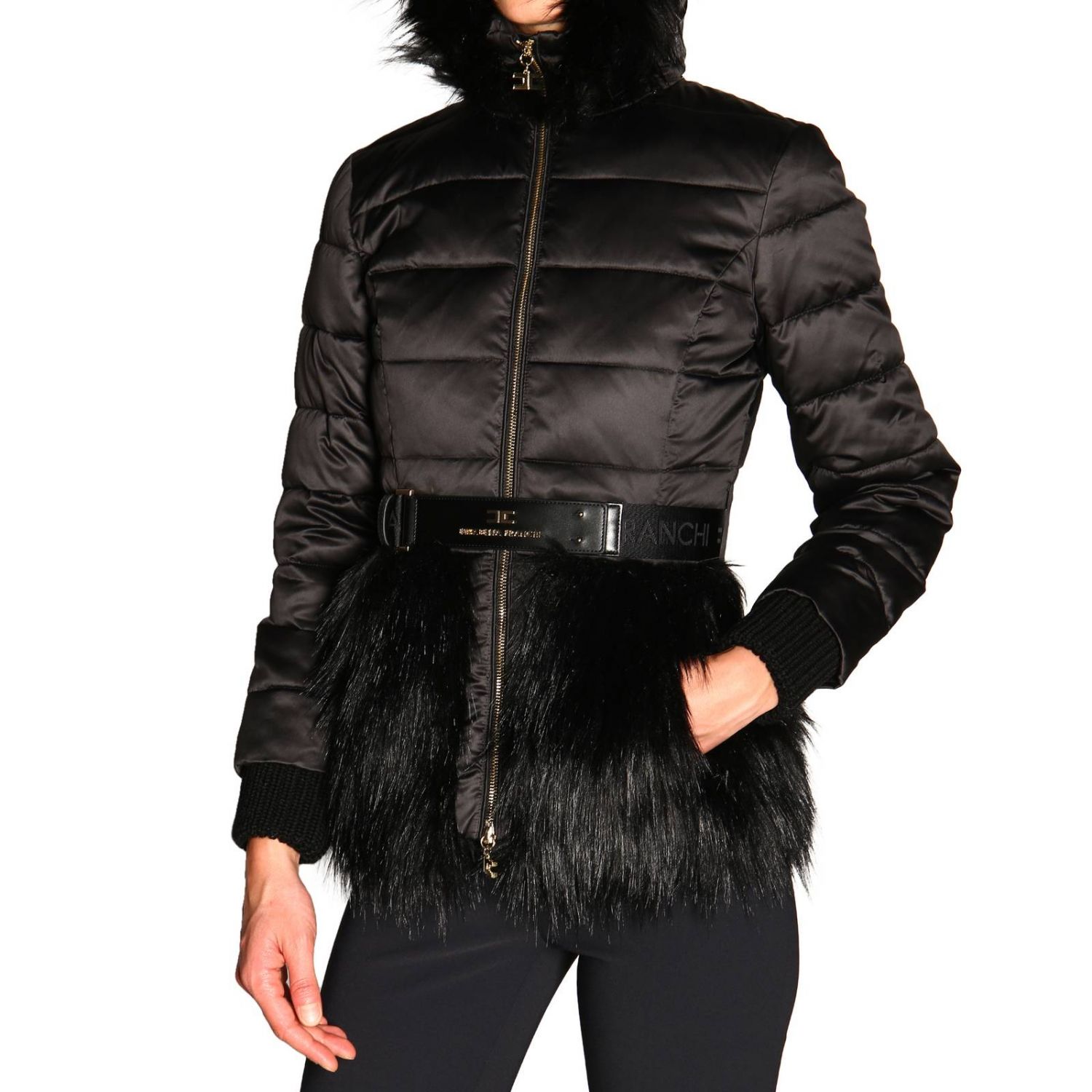 ELISABETTA FRANCHI: Jacket women | Fur Coats Elisabetta Franchi Women ...