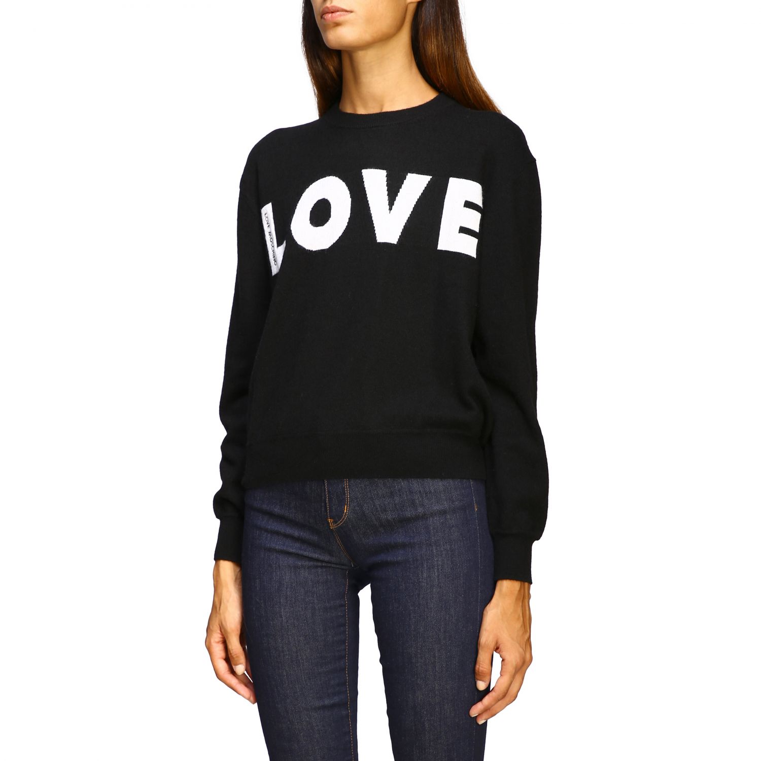 Love Moschino Outlet jumper for women Black Love Moschino jumper