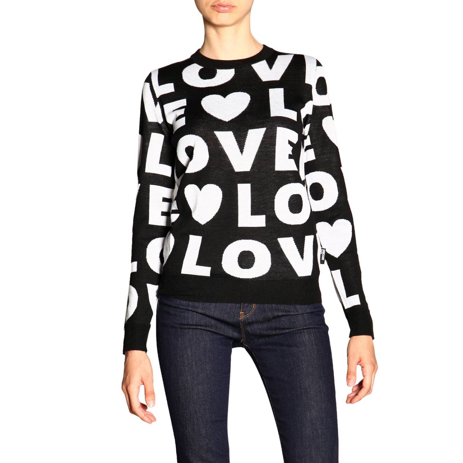 Love Moschino Outlet: jumper for women - Black | Love Moschino jumper ...