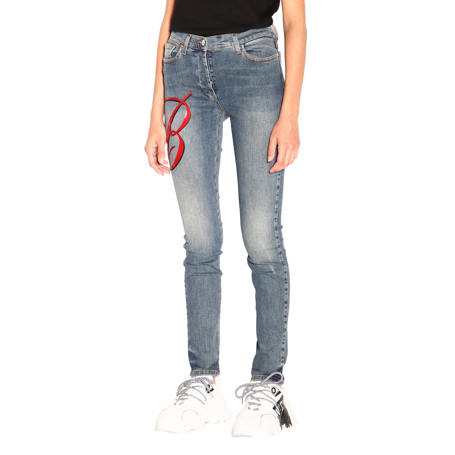 Blumarine Outlet: jeans for woman - Denim | Blumarine jeans 4123 online ...