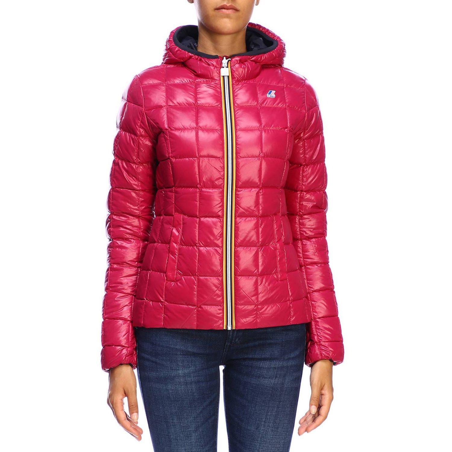 K-Way Outlet: jacket for woman - Blue | K-Way jacket K002II0 online on ...