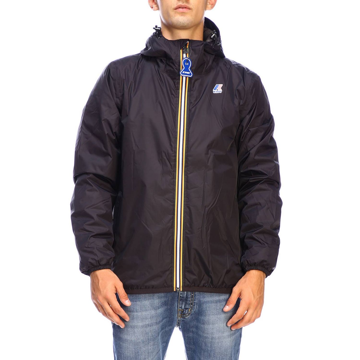 K-Way Outlet: jacket for men - Black | K-Way jacket K00A7N0 online on ...