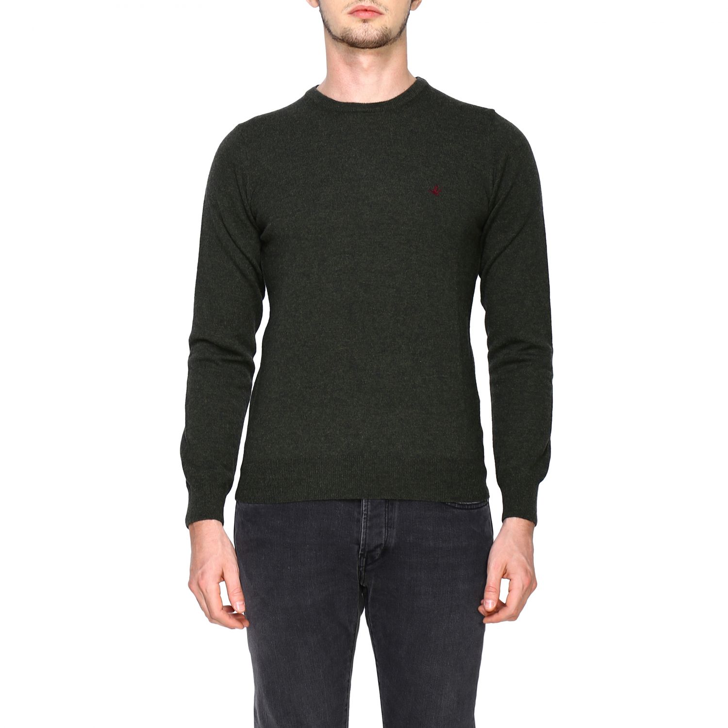 Brooksfield Outlet jumper for men Forest Green Brooksfield jumper