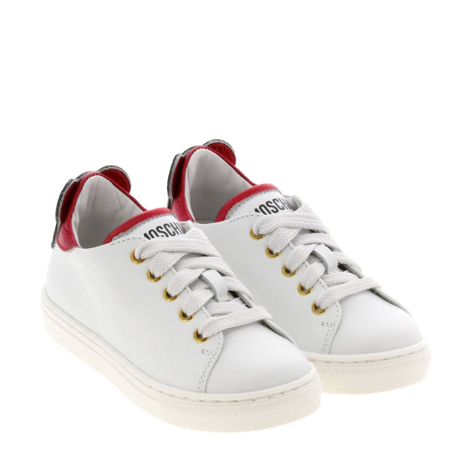 Moschino Baby Outlet: Sneakers in pelle con Teddy - Bianco | Scarpe Moschino  Baby 61709 GIGLIO.COM